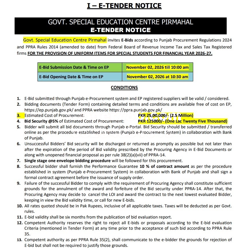 Tender Document