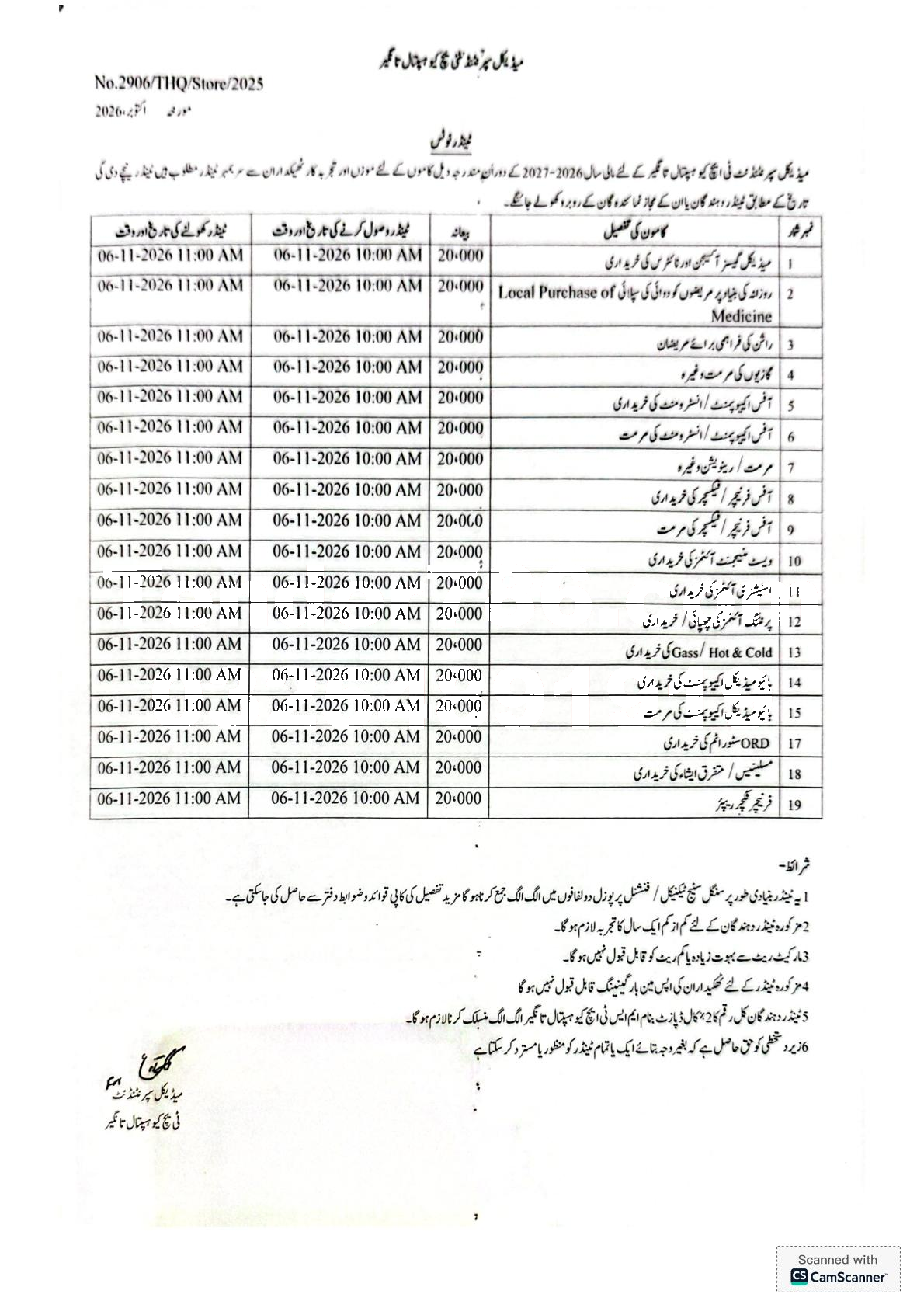 Tender Document