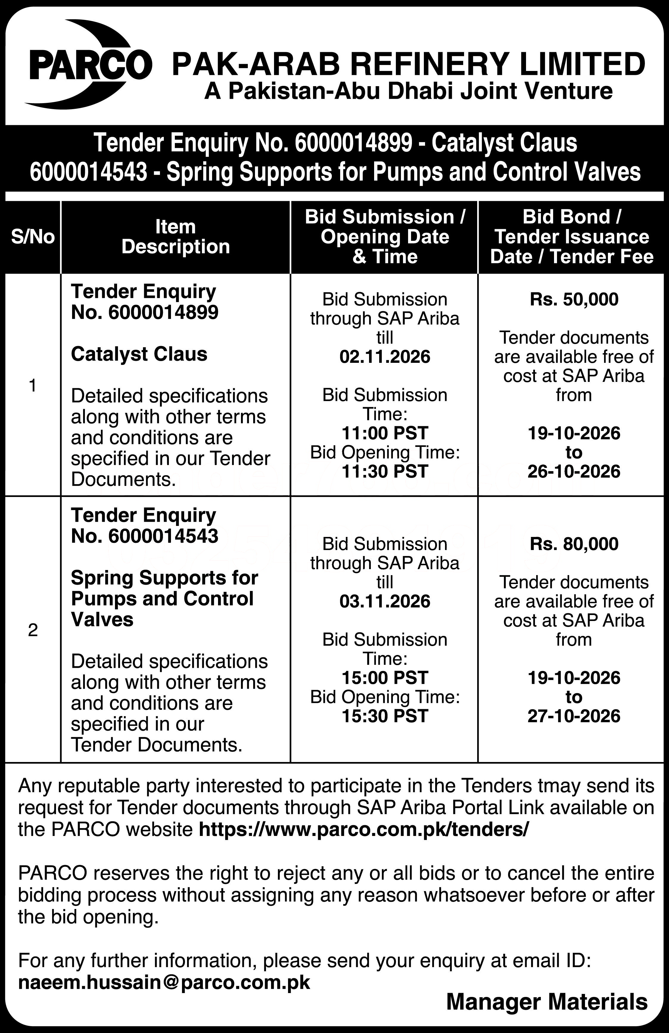 Tender Document