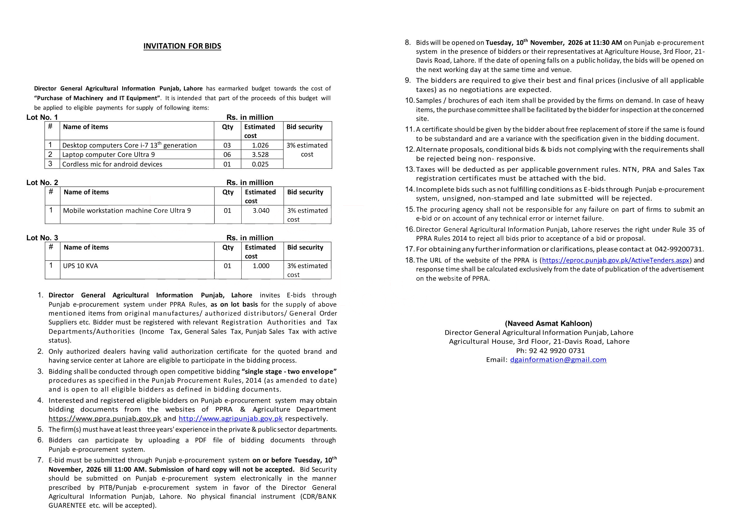 Tender Document