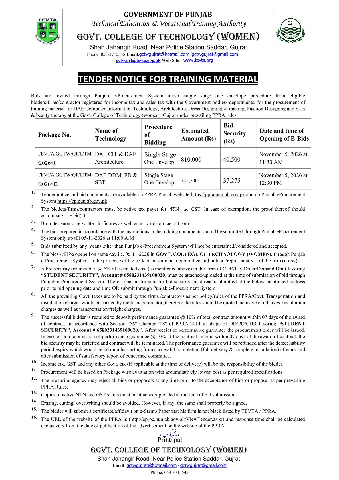 Tender Document