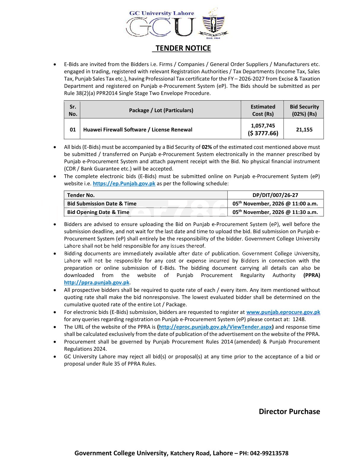 Tender Document