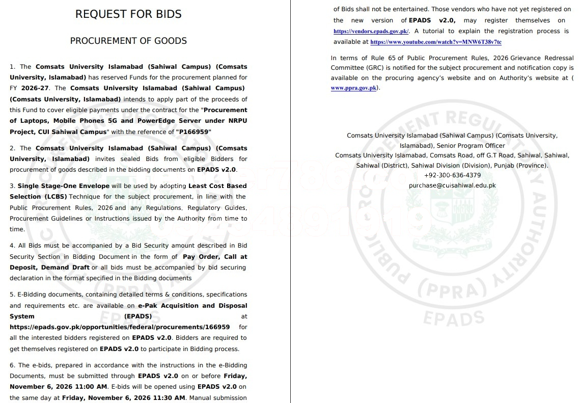 Tender Document