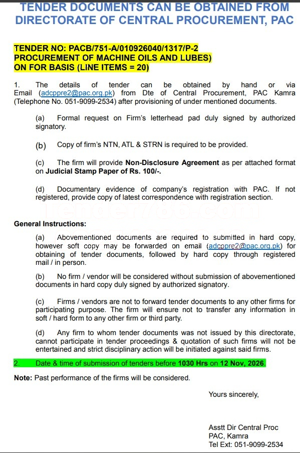 Tender Document