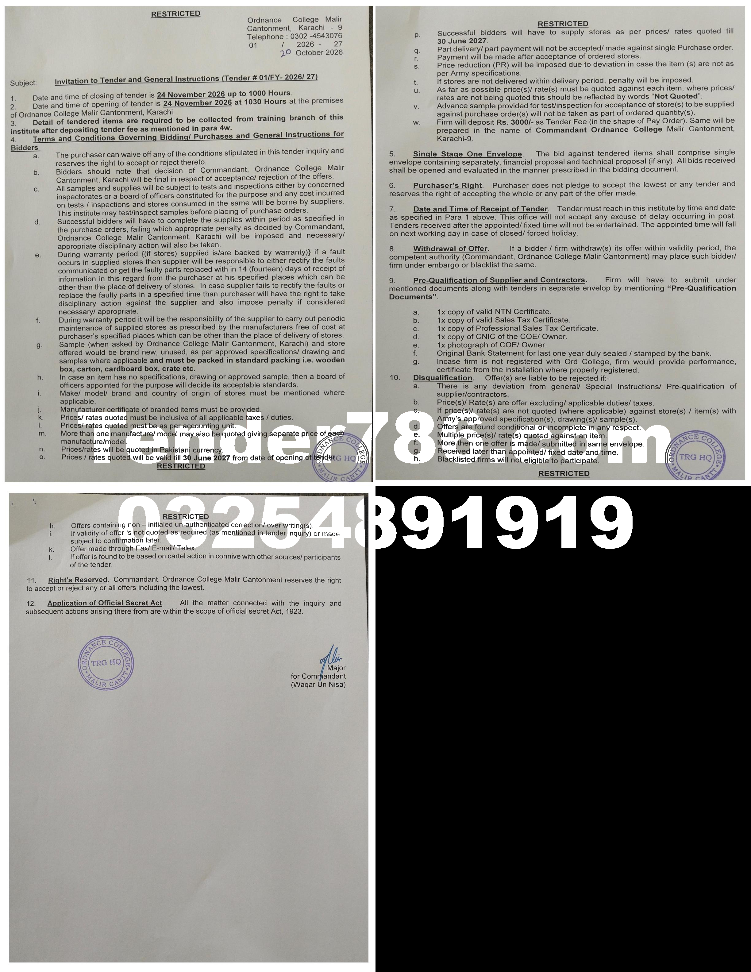 Tender Document