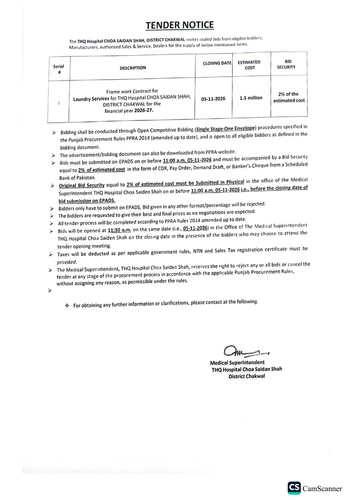 Tender Document
