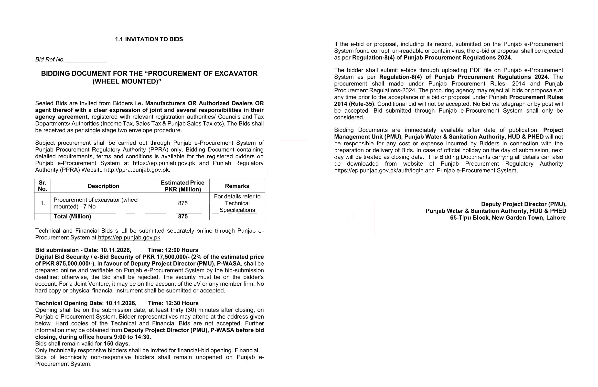 Tender Document