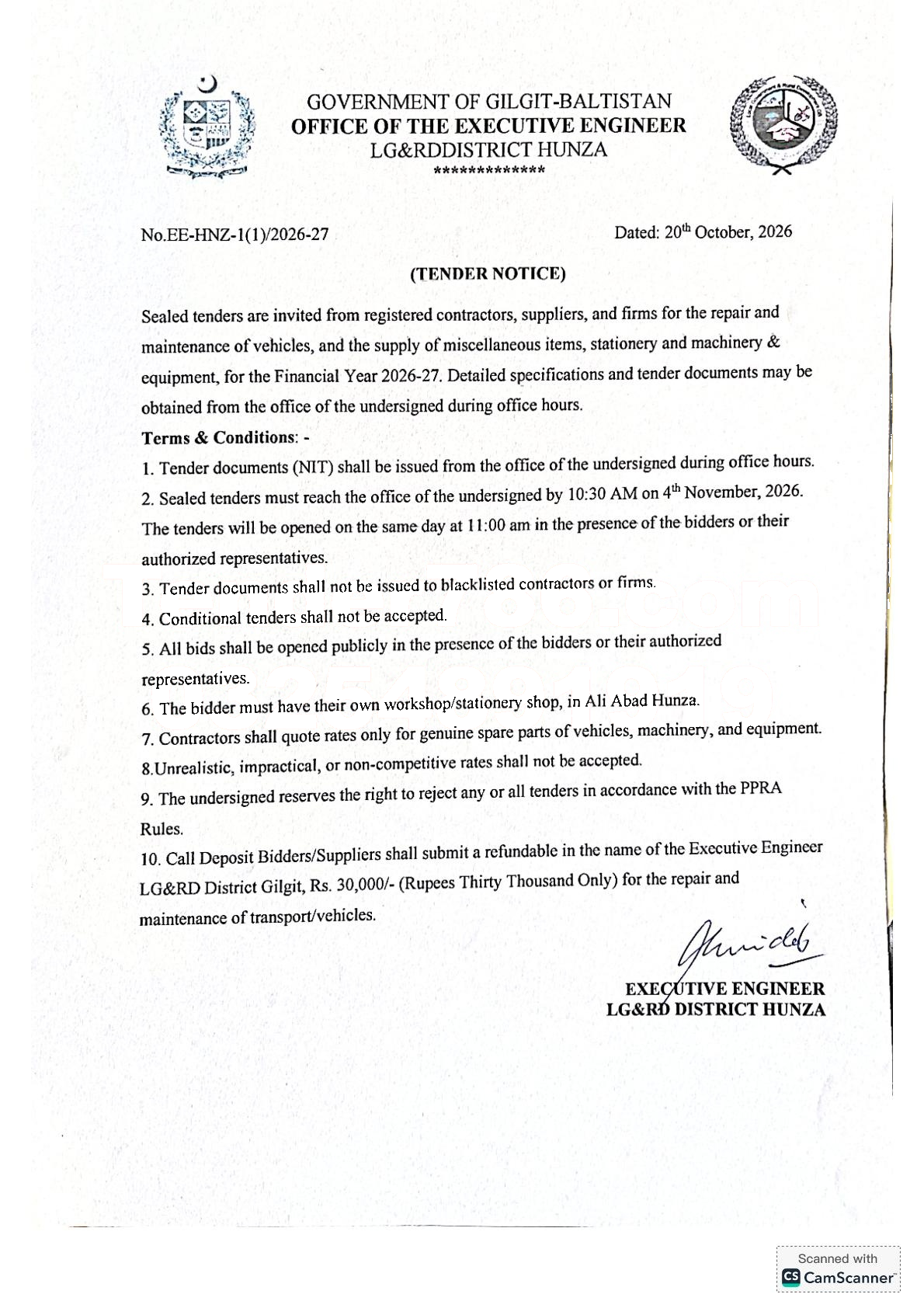 Tender Document