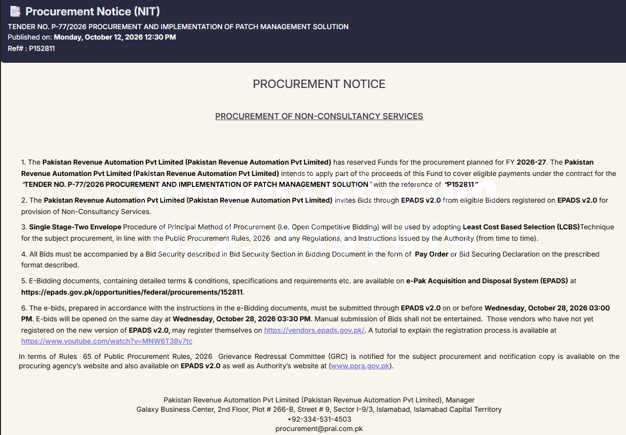 Tender Document