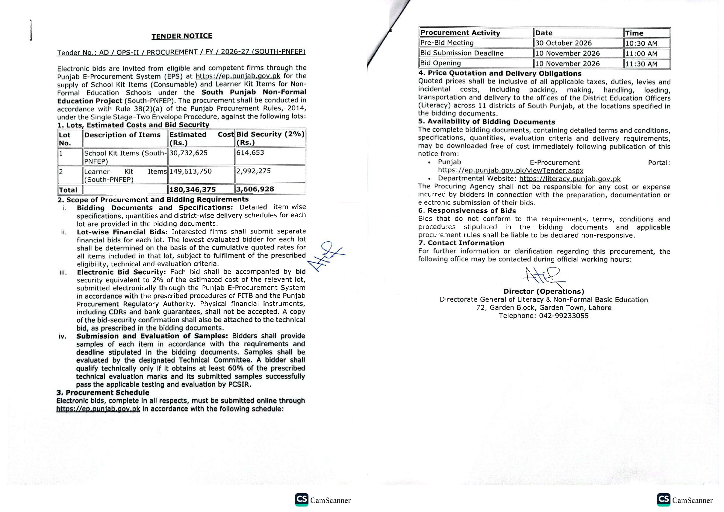 Tender Document