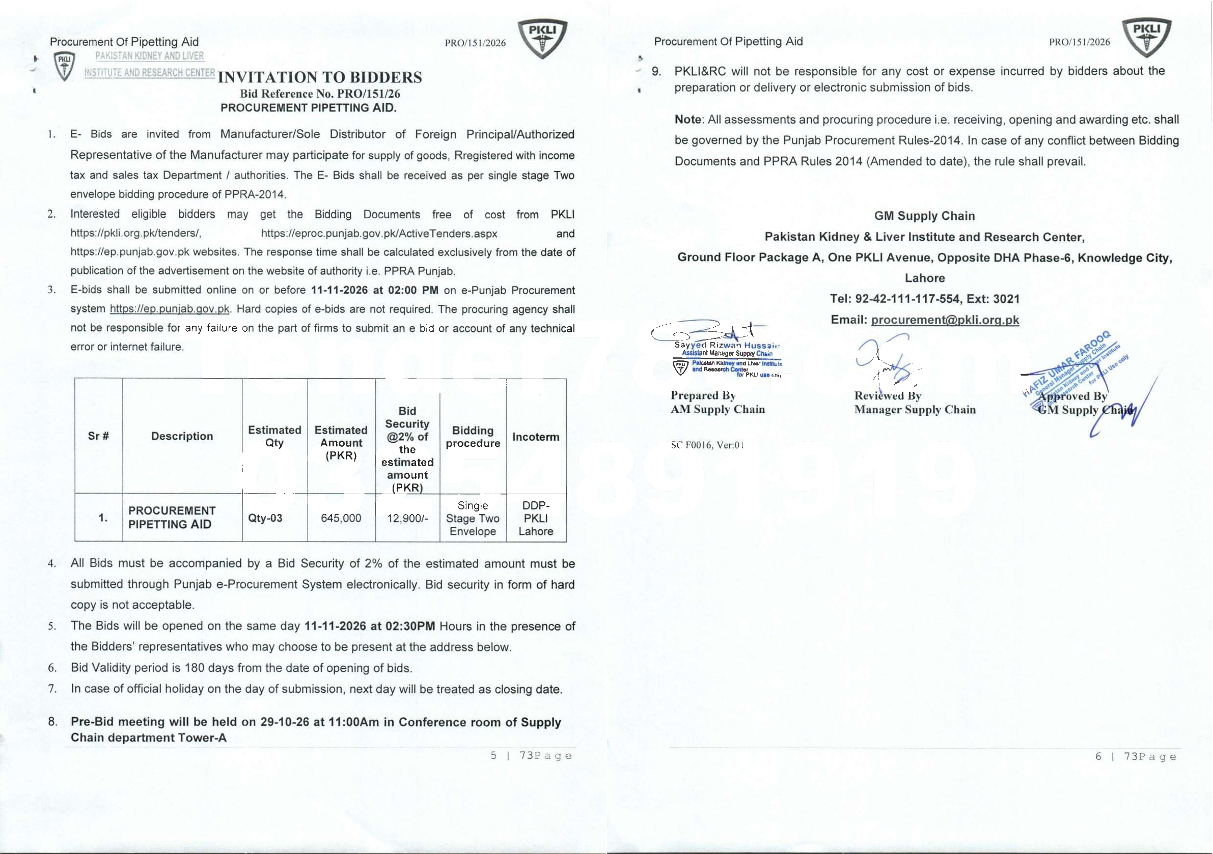 Tender Document