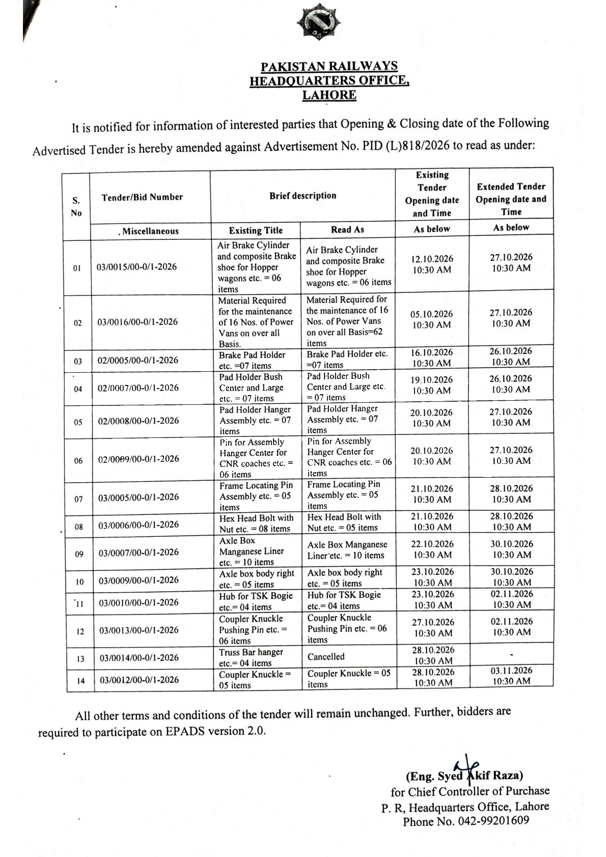 Tender Document