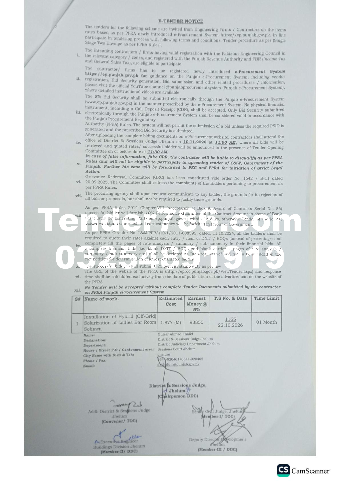Tender Document