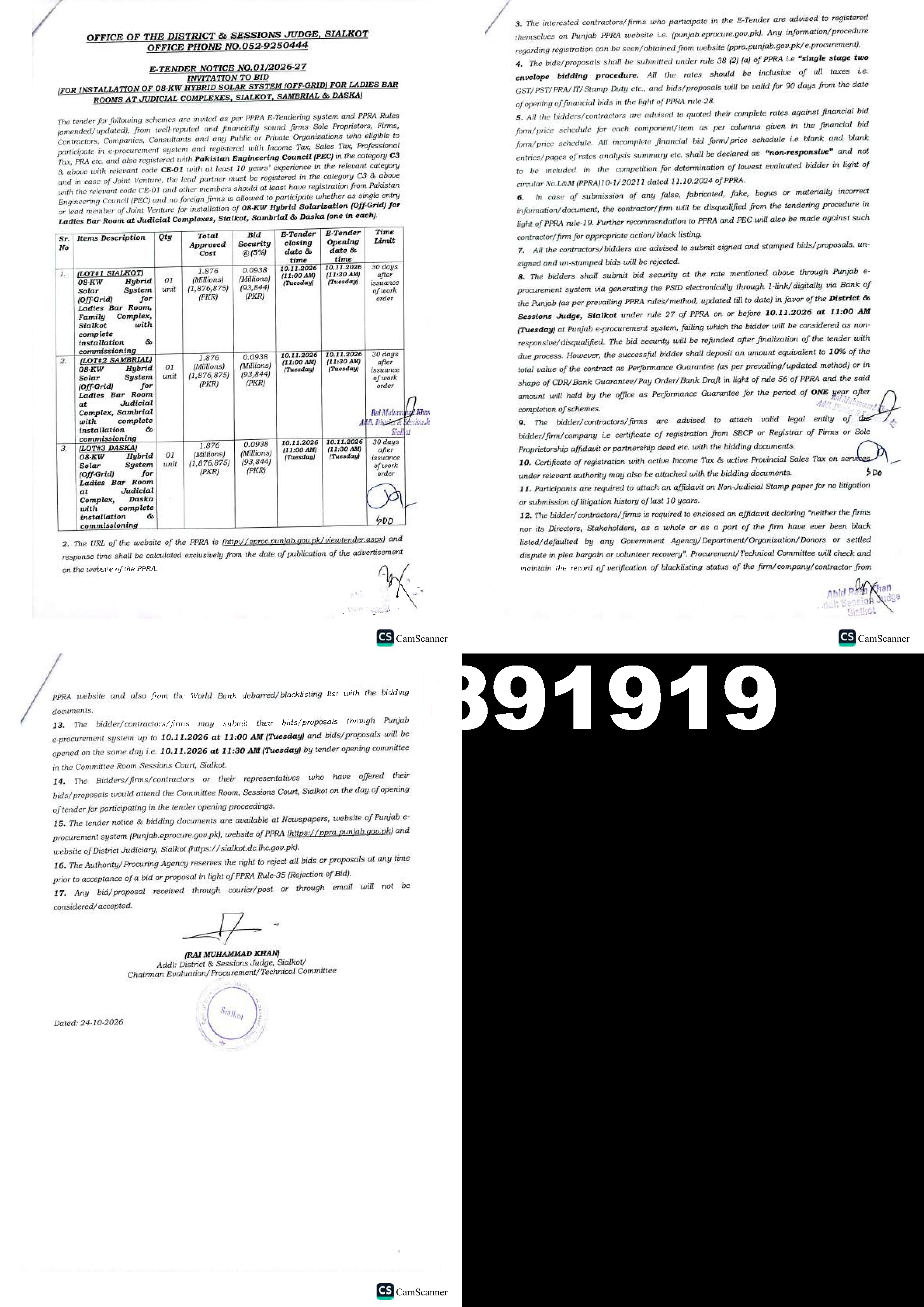 Tender Document