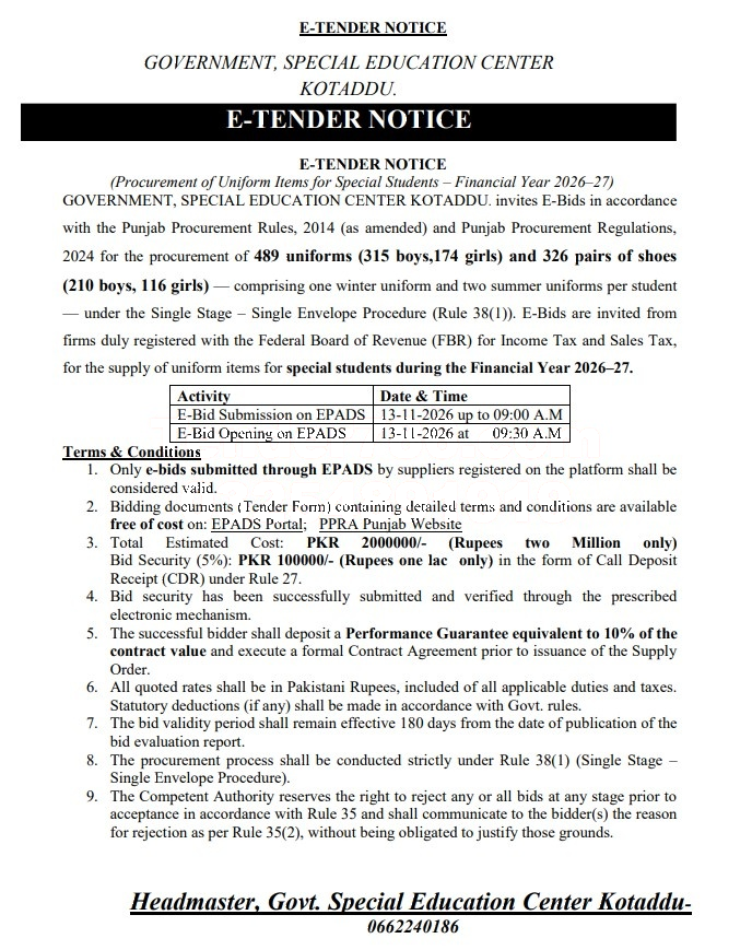 Tender Document