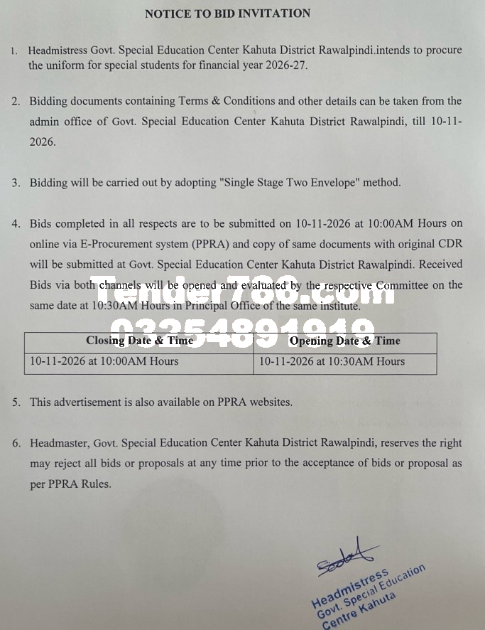 Tender Document