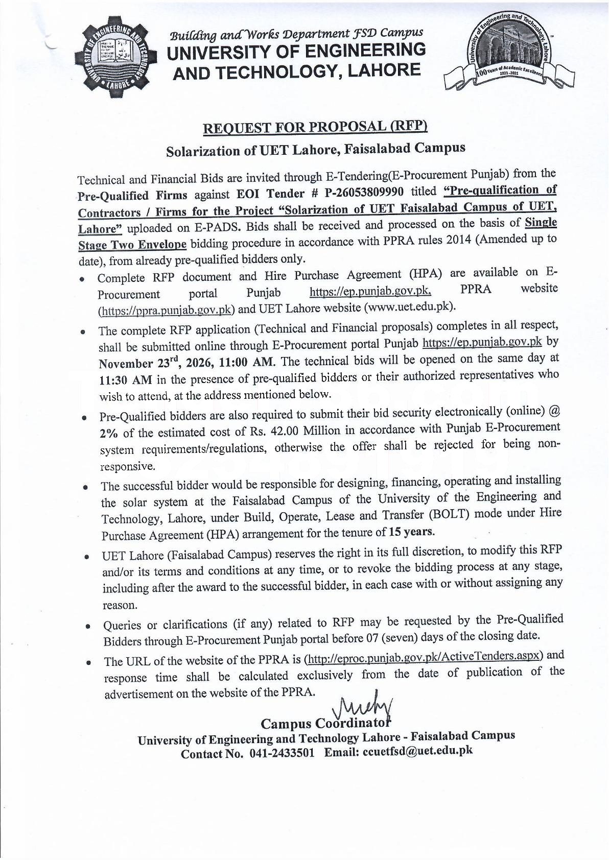 Tender Document