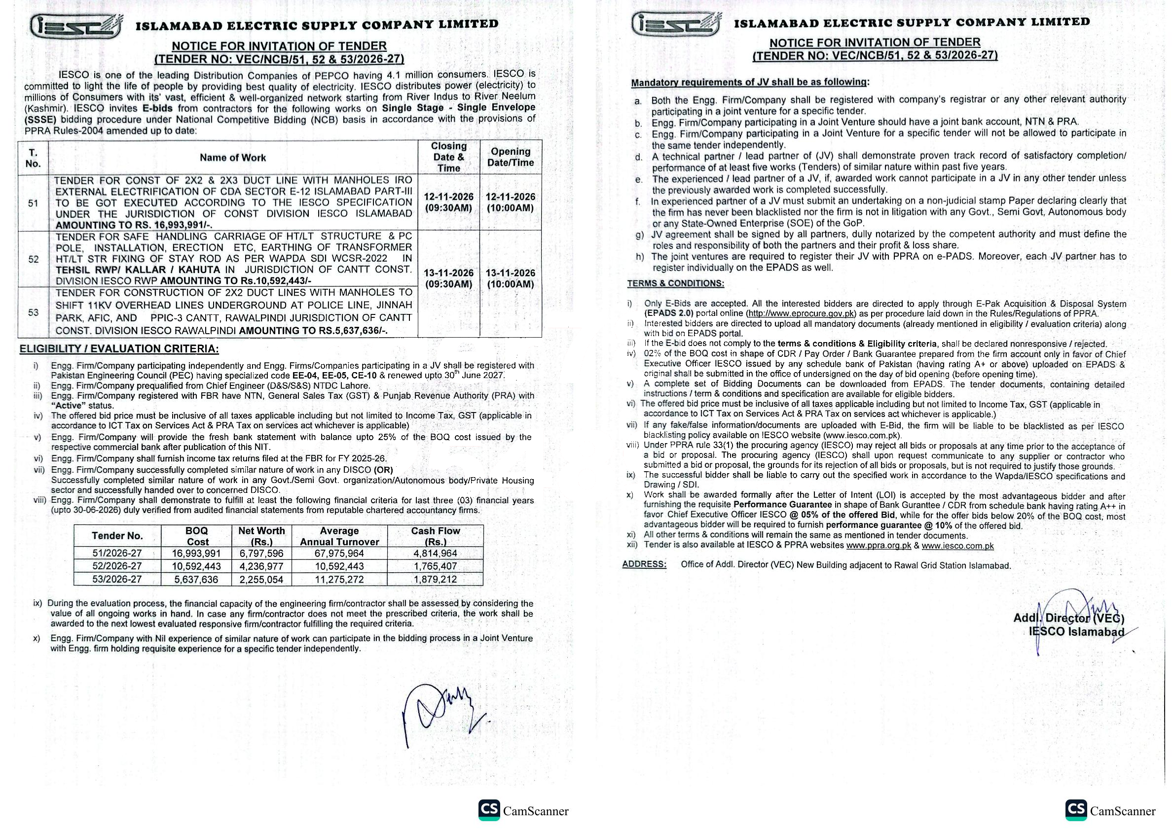 Tender Document