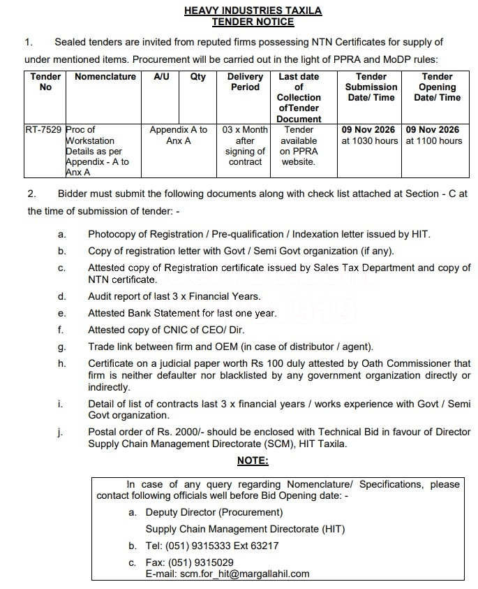 Tender Document