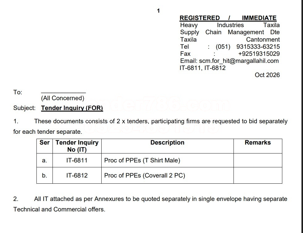 Tender Document