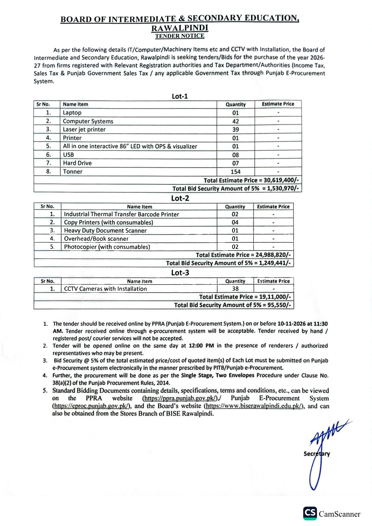 Tender Document