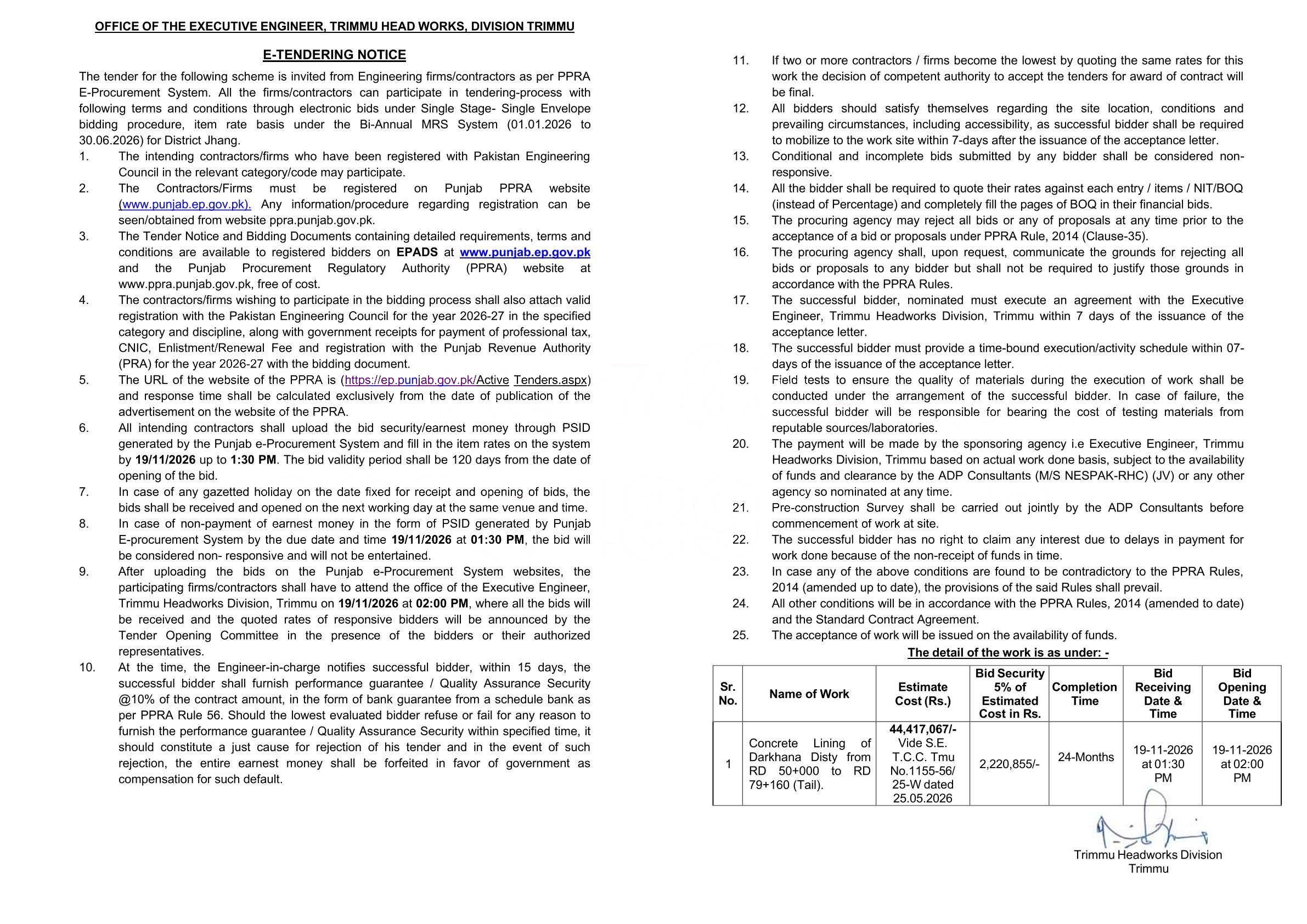 Tender Document