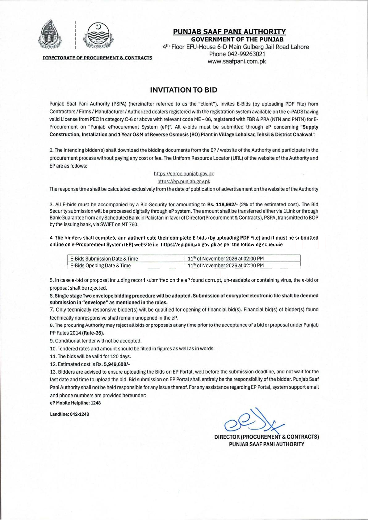 Tender Document