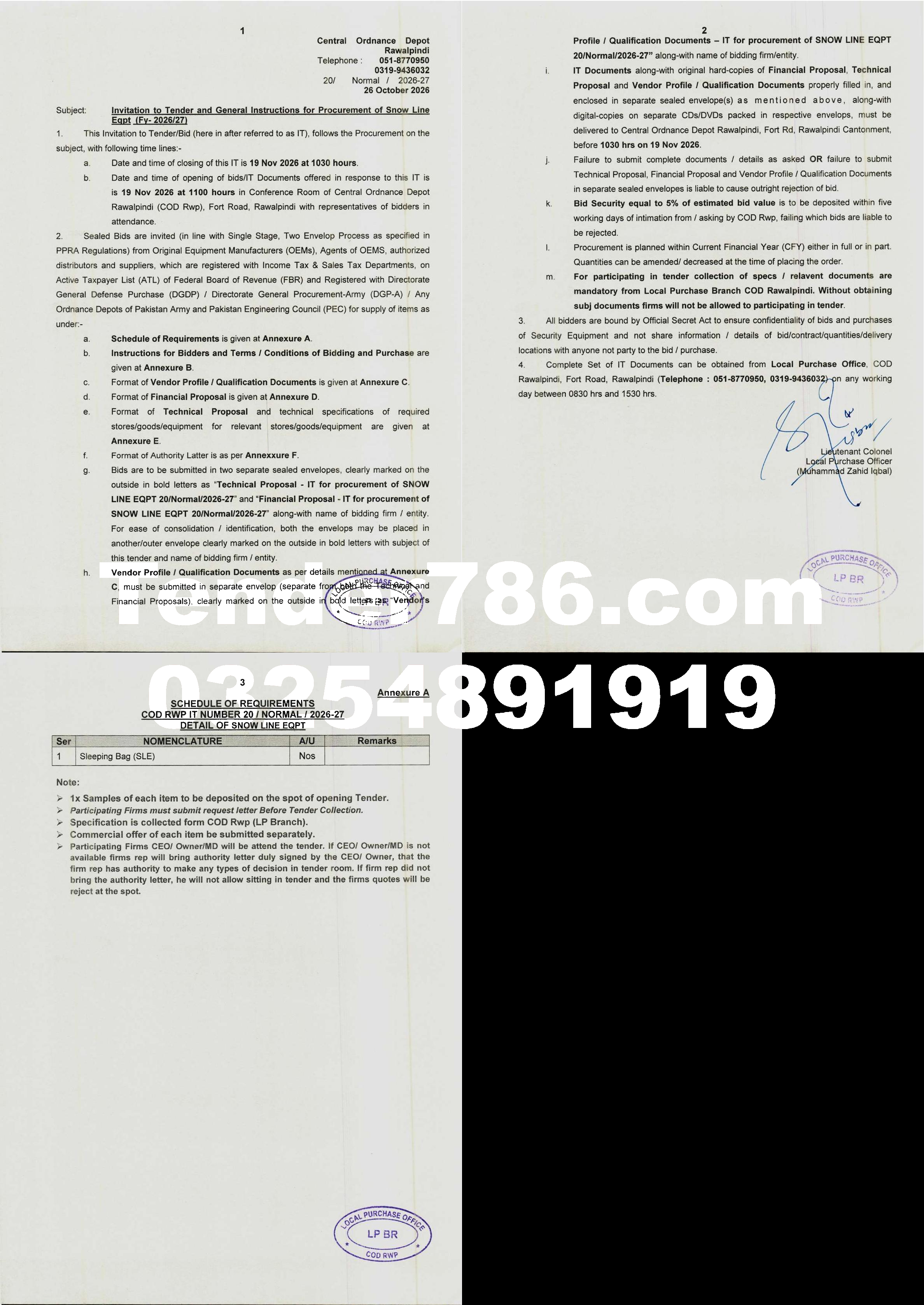 Tender Document