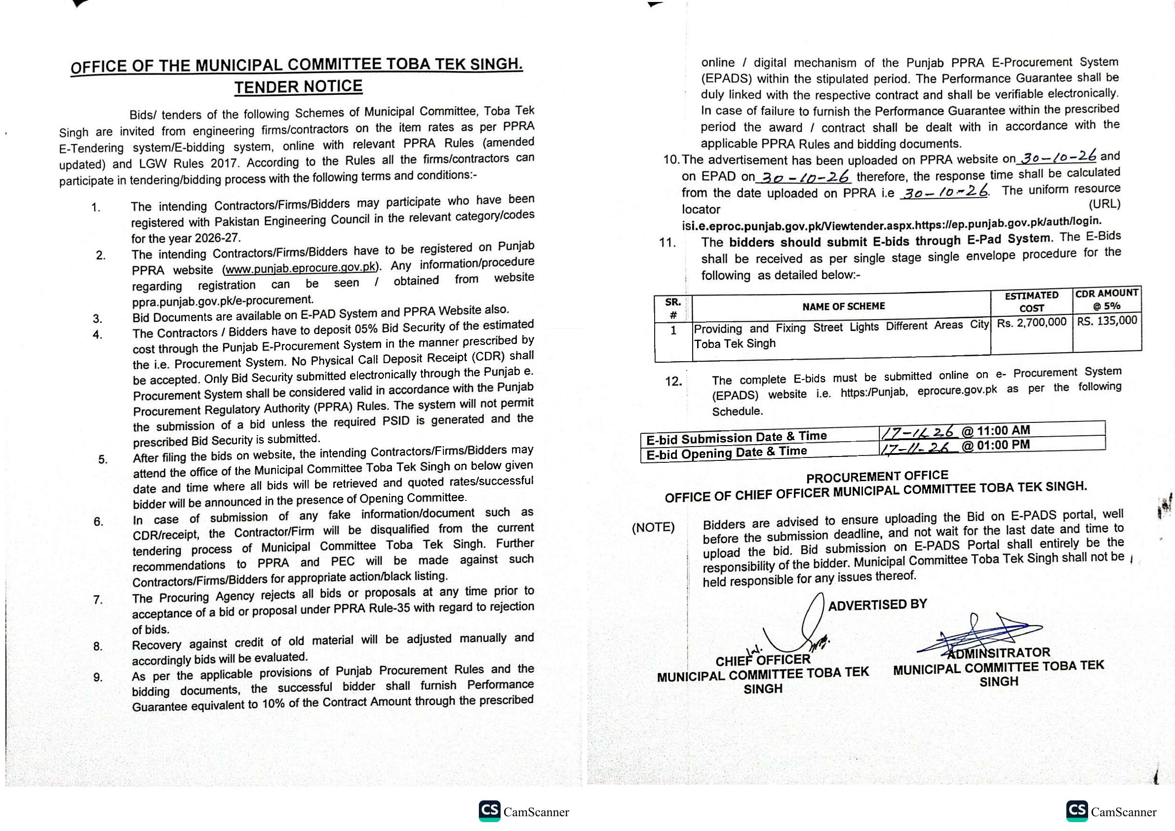 Tender Document