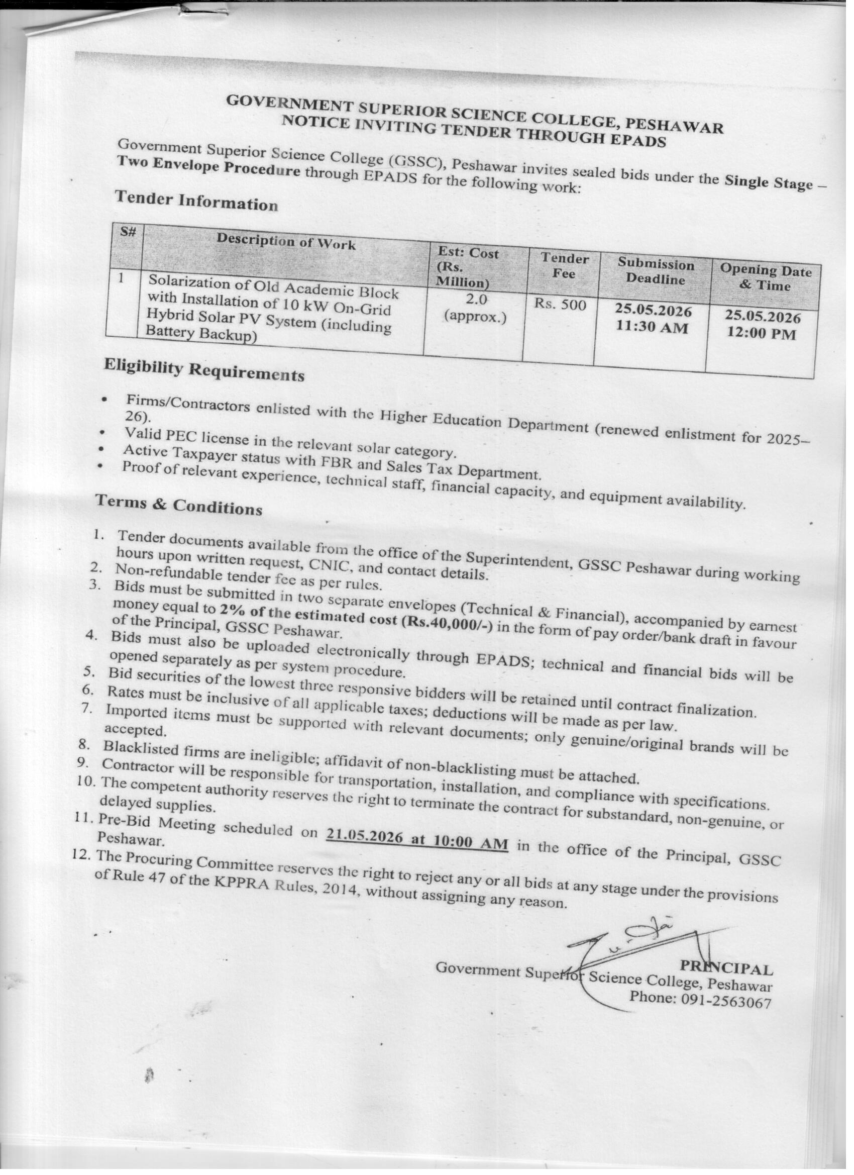 Tender Document