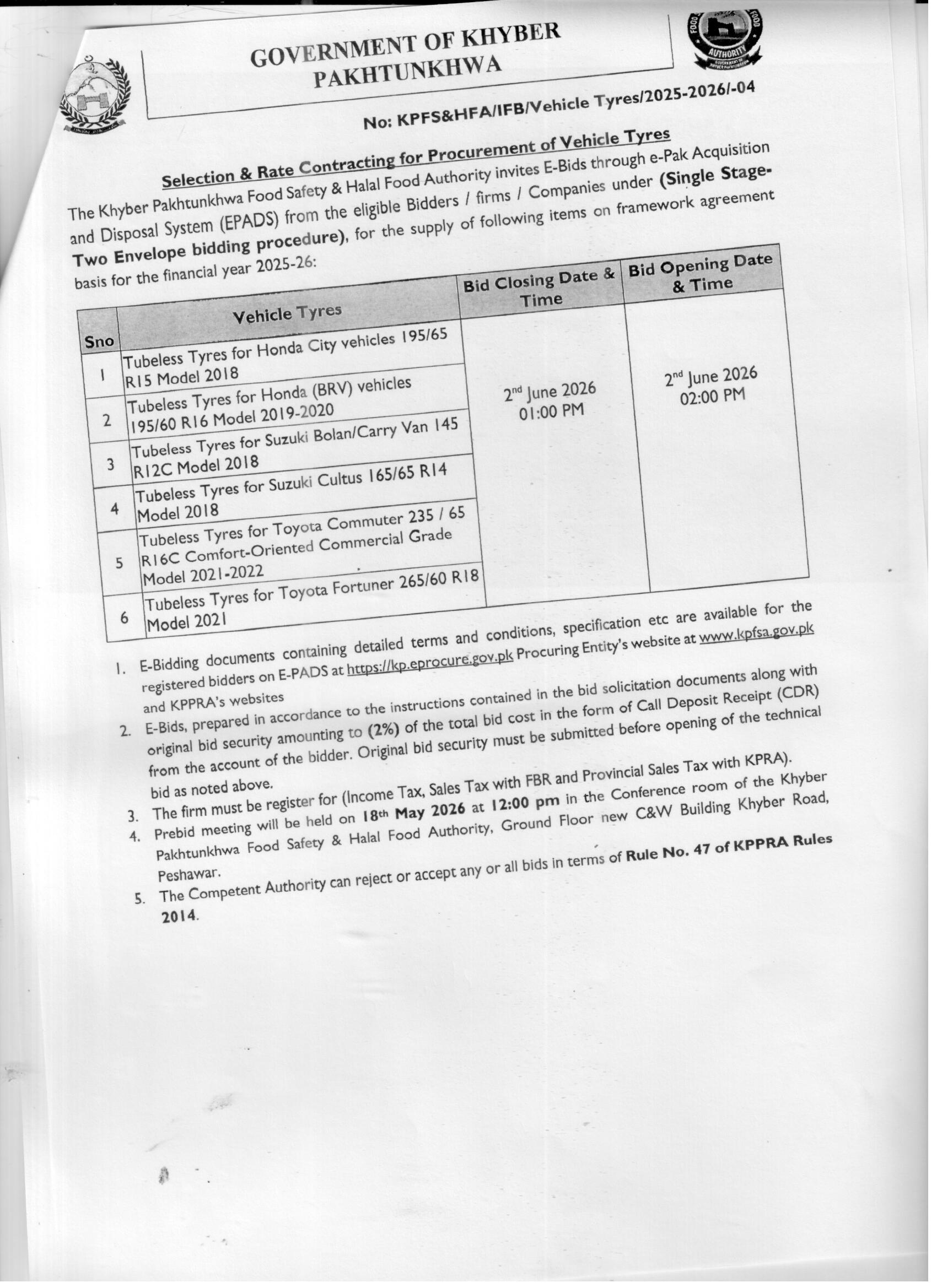 Tender Document