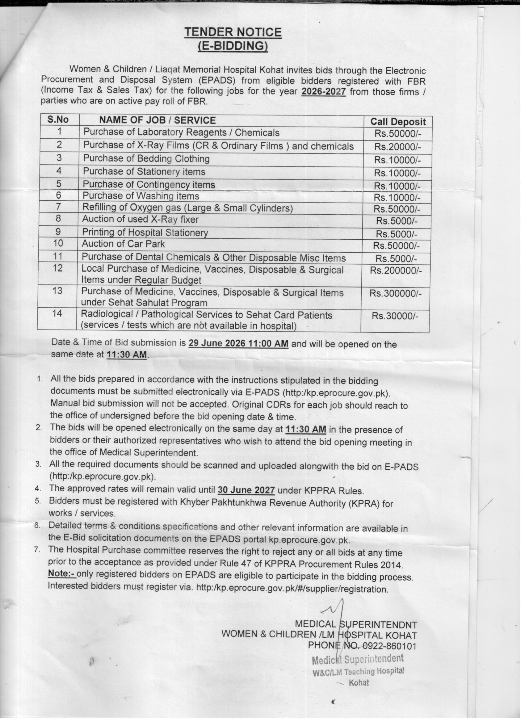 Tender Document