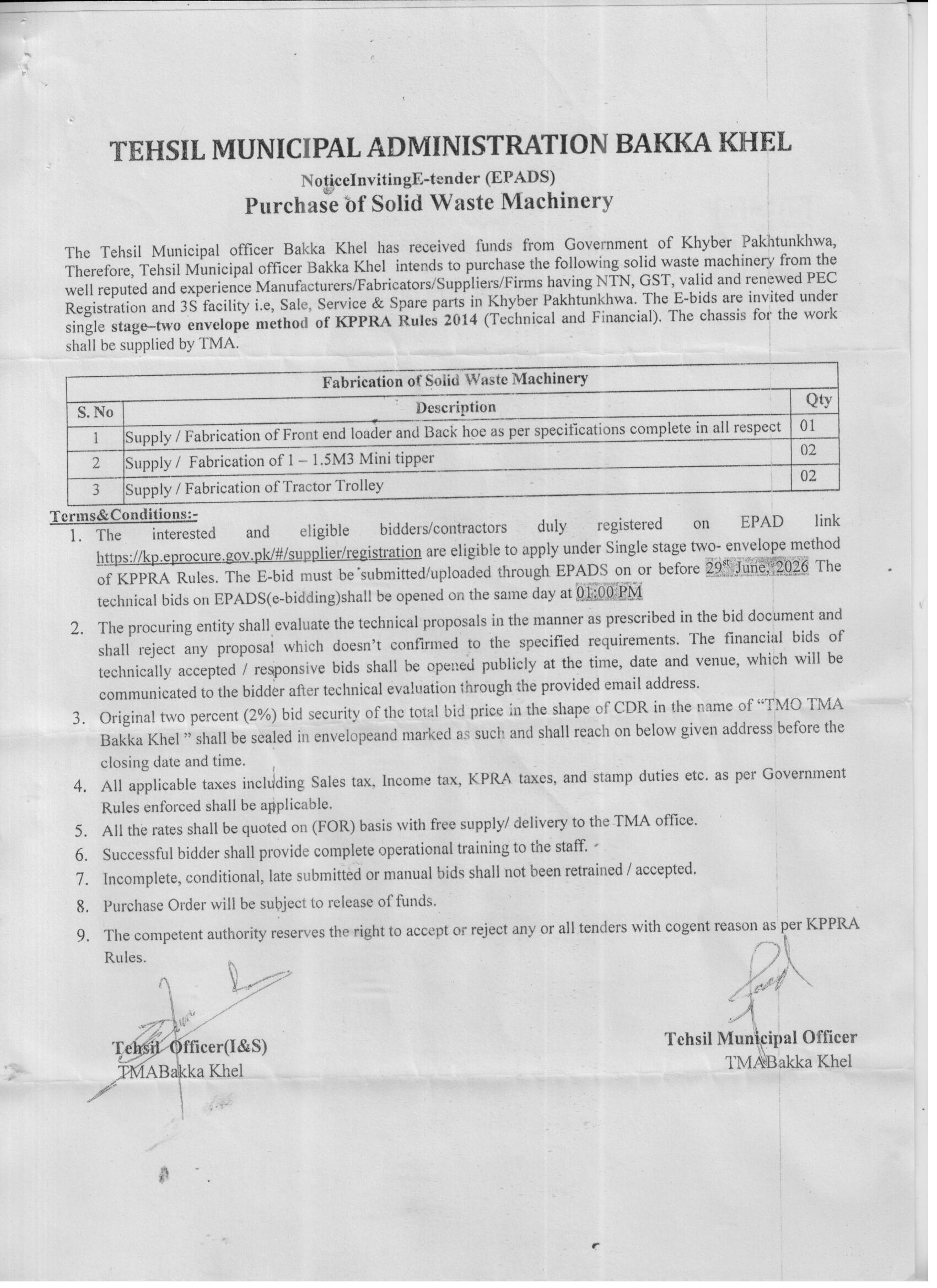 Tender Document