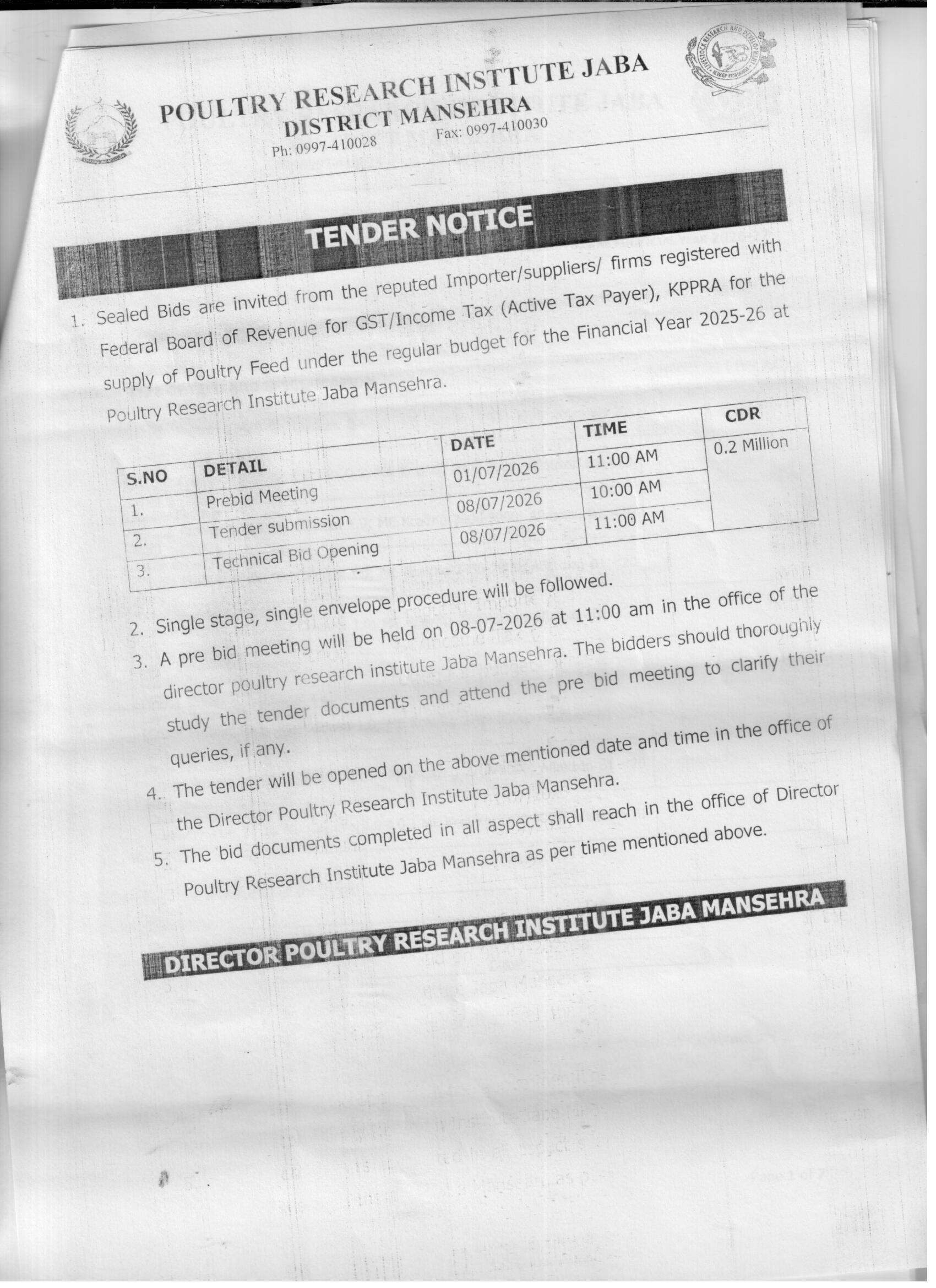 Tender Document