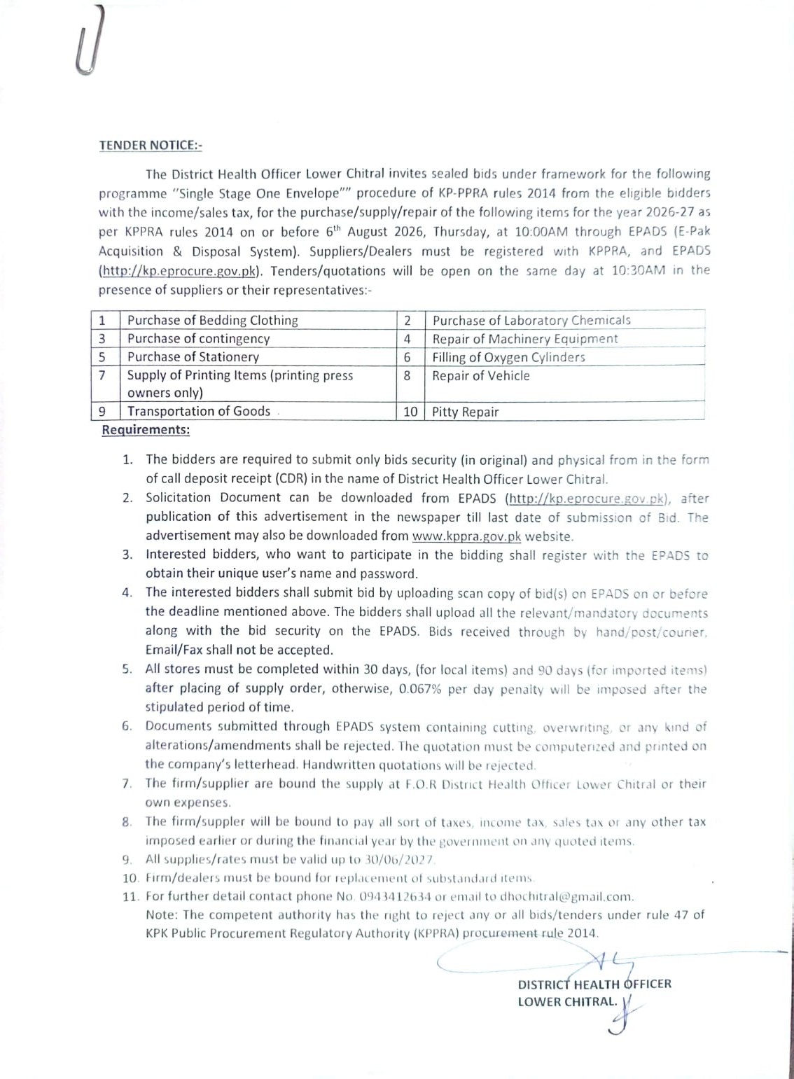 Tender Document