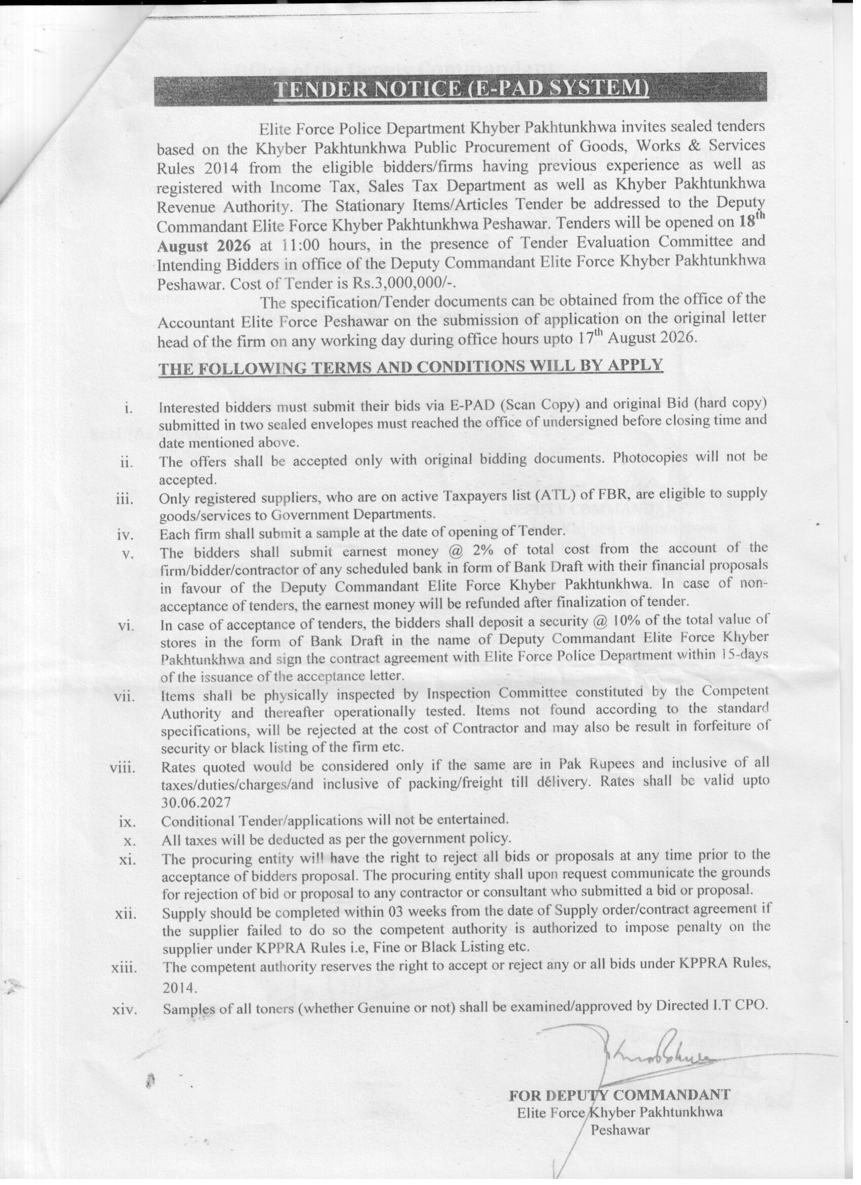 Tender Document