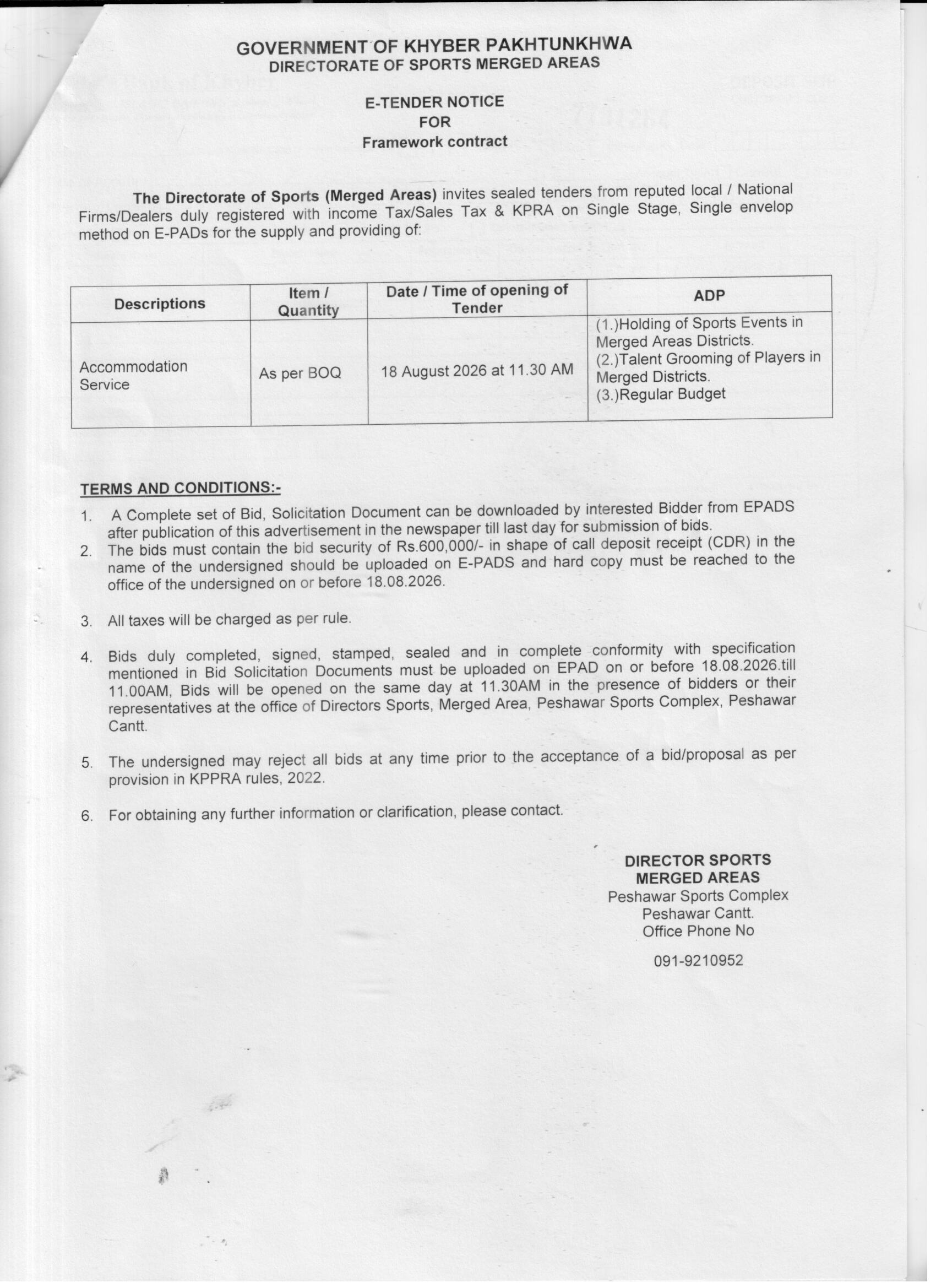 Tender Document