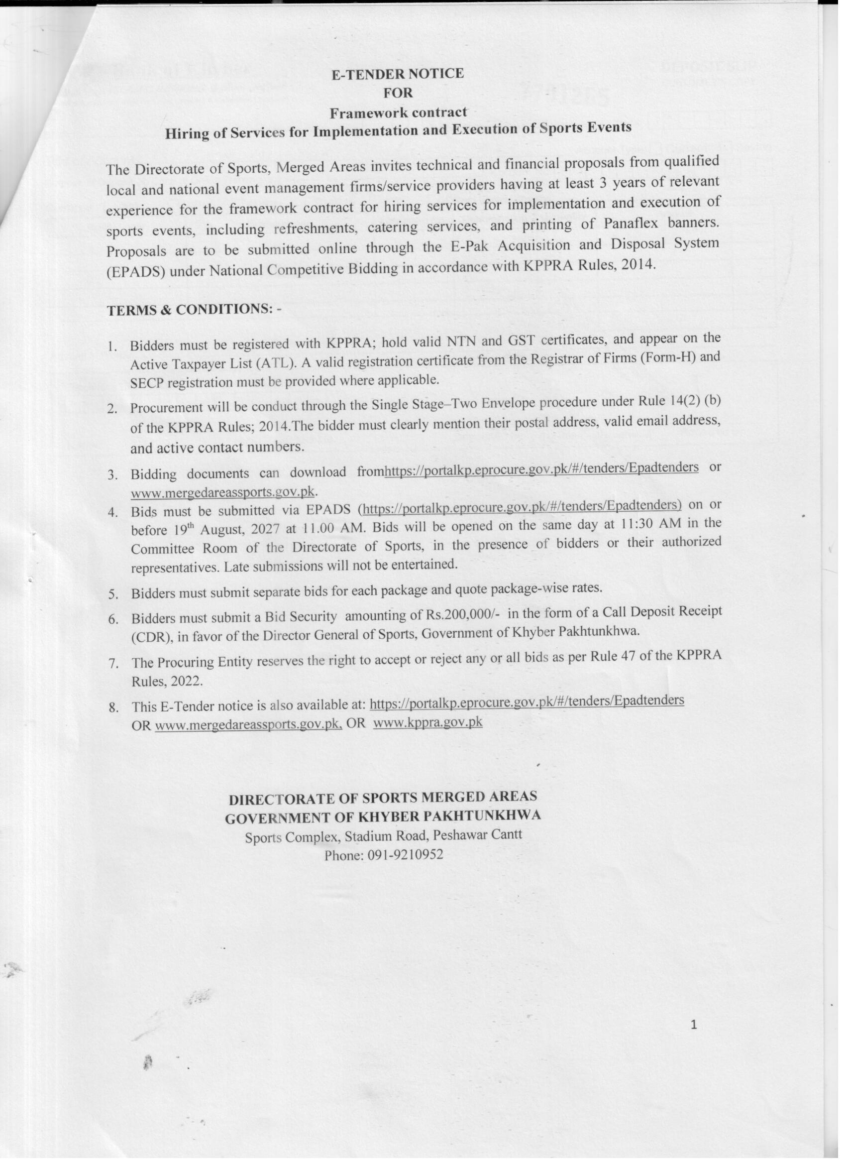 Tender Document