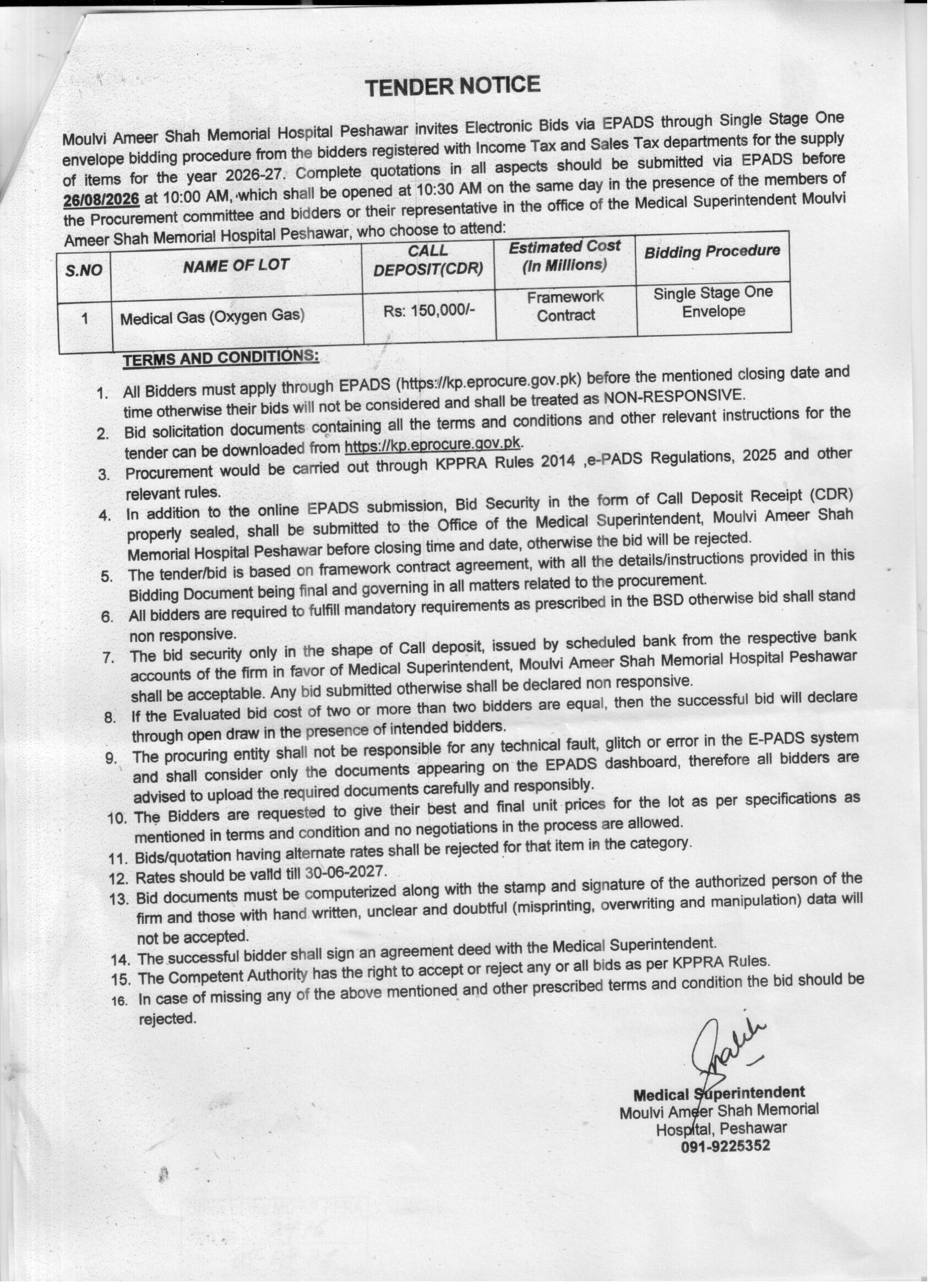 Tender Document