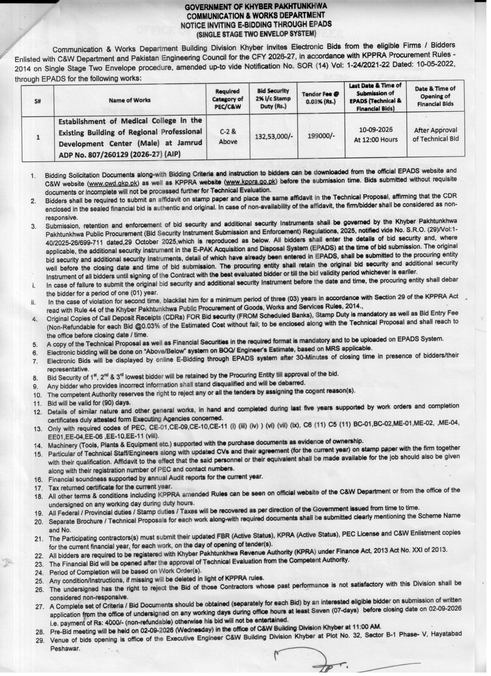 Tender Document