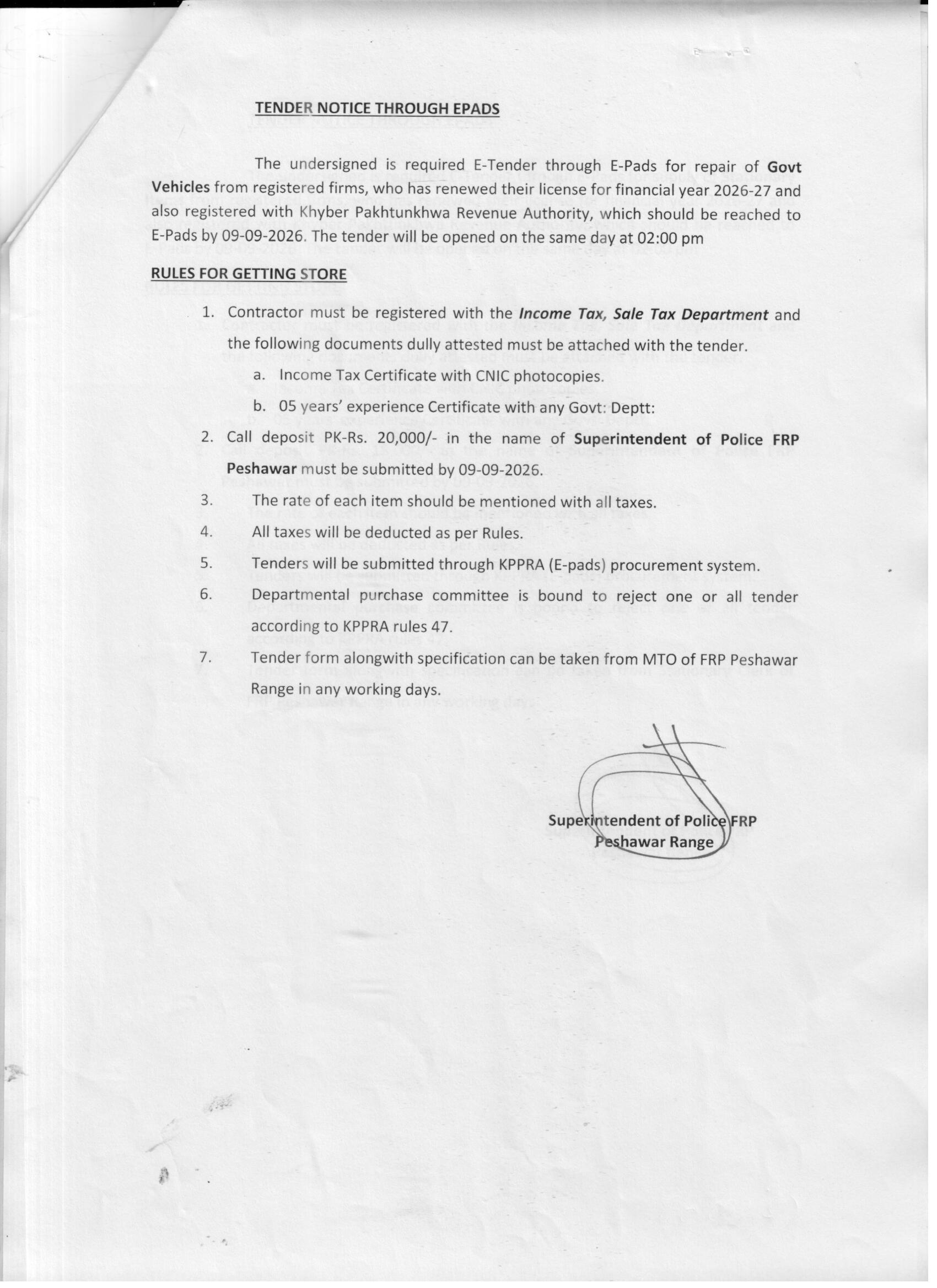 Tender Document