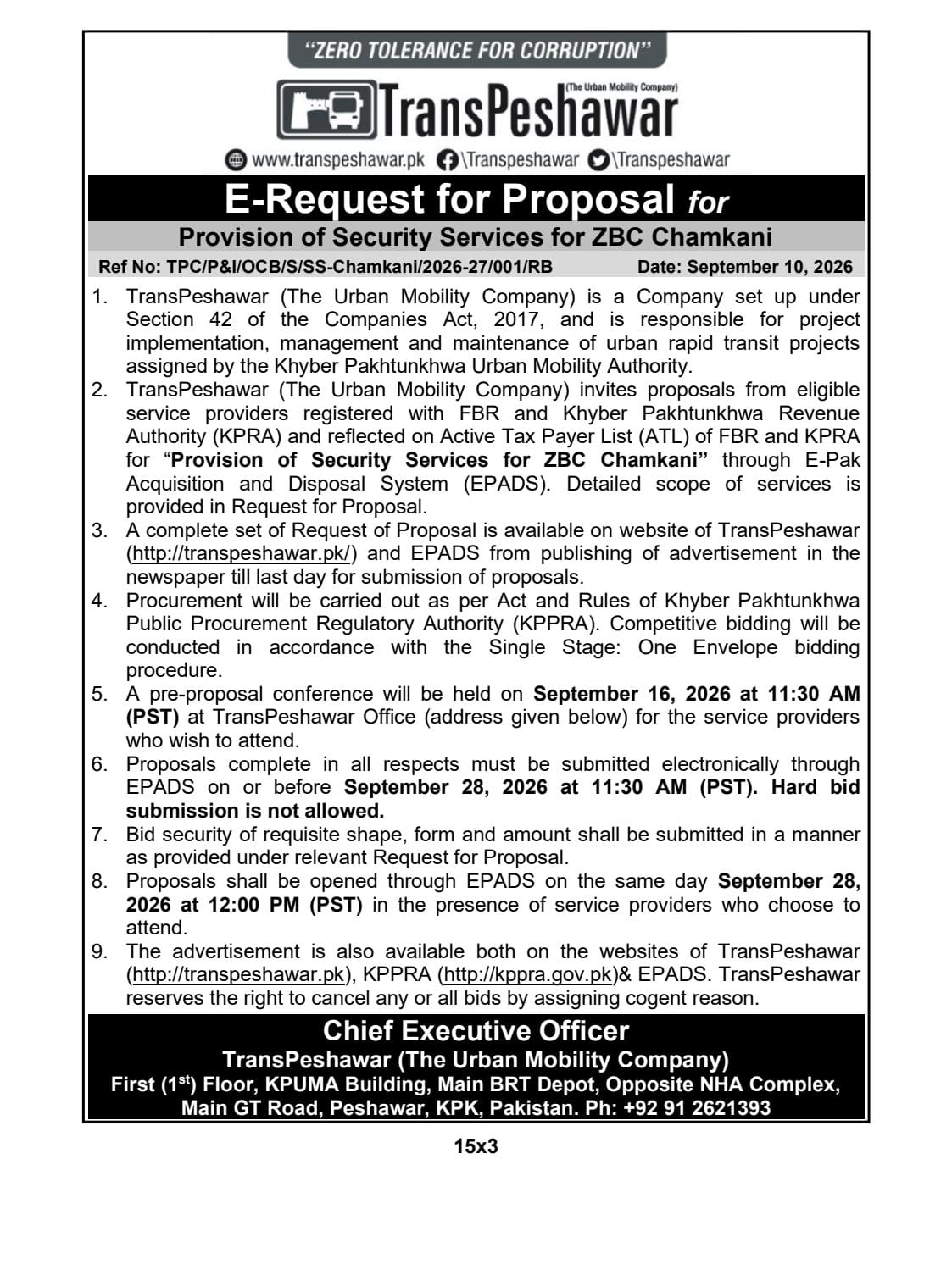 Tender Document