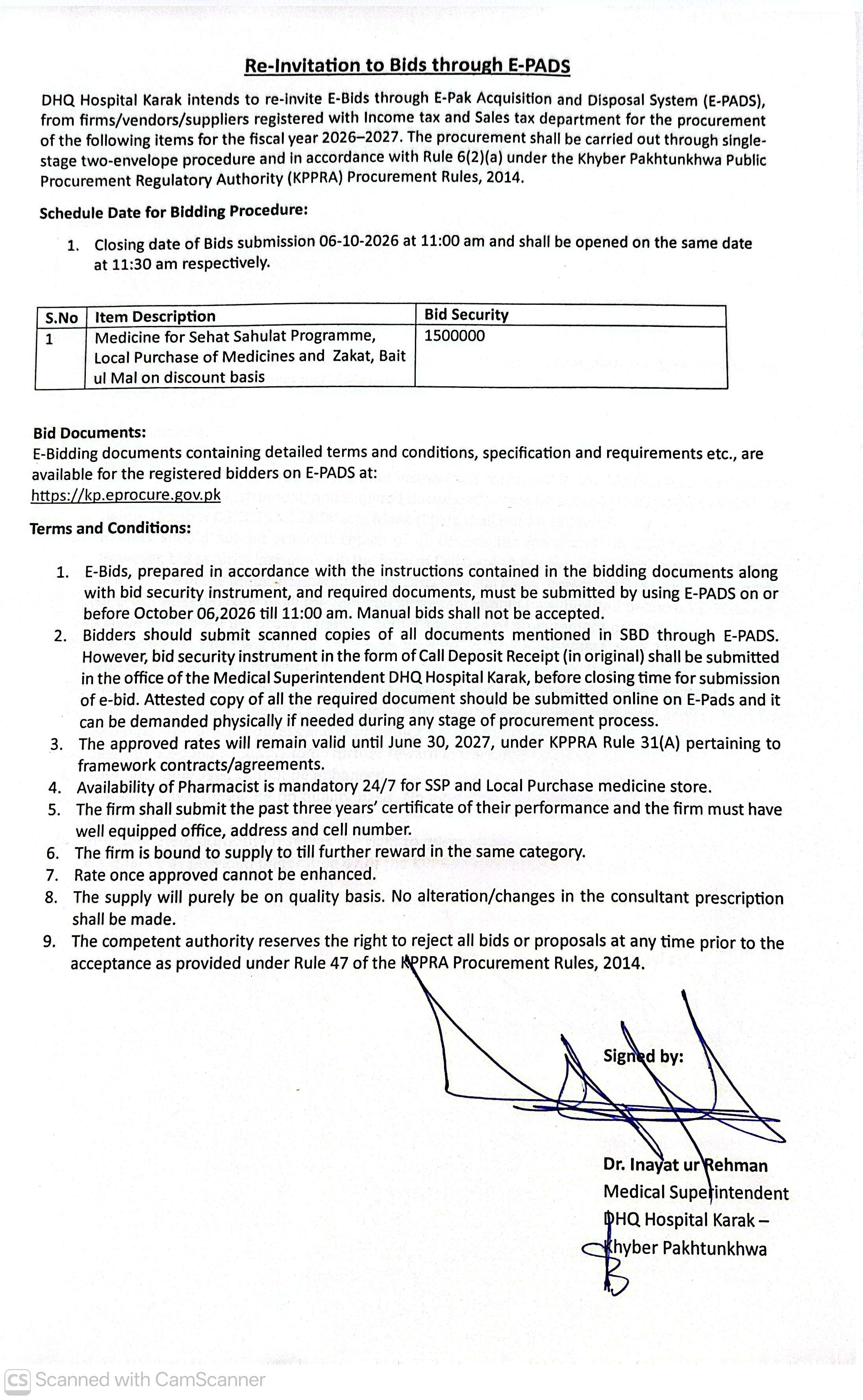 Tender Document