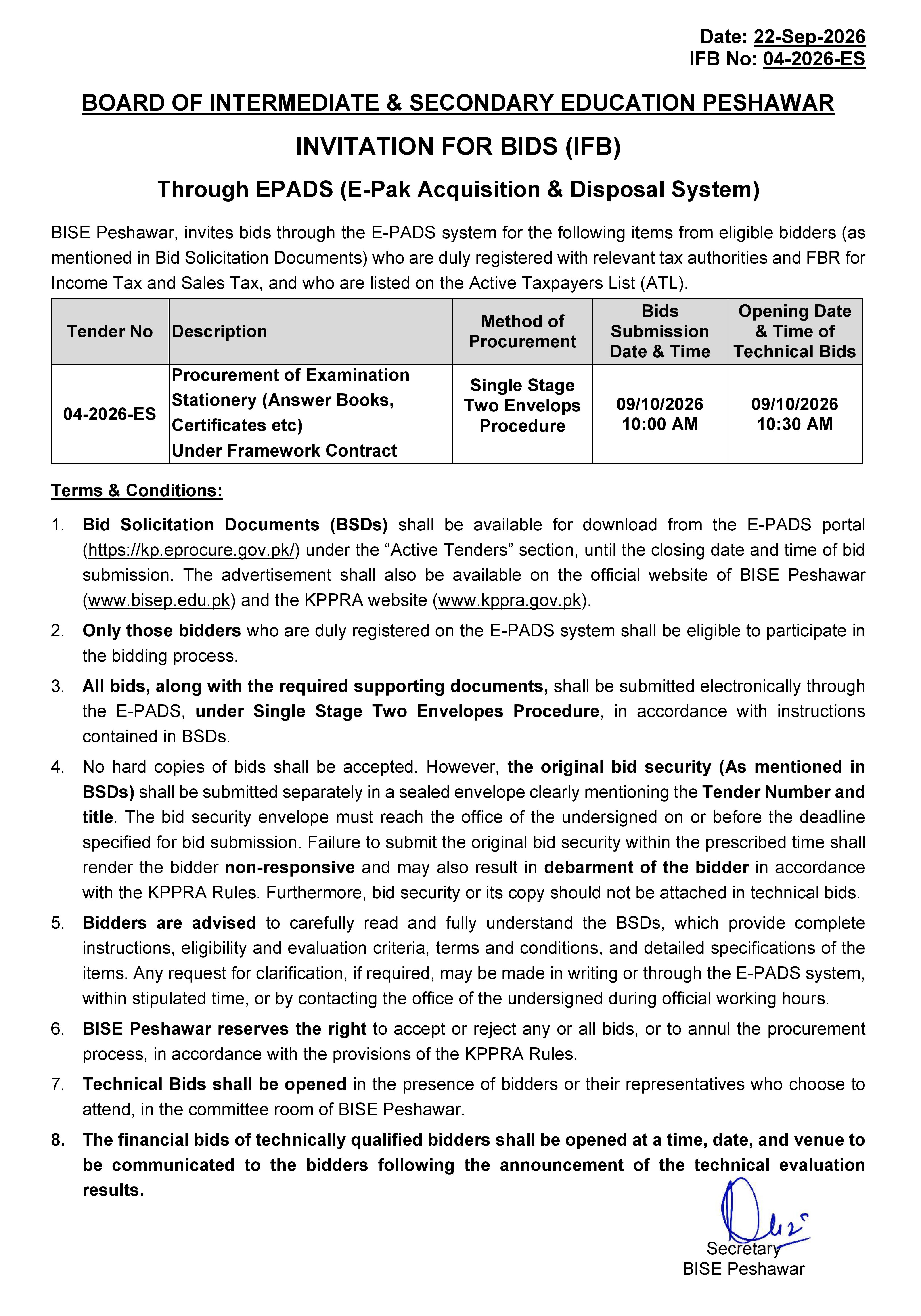 Tender Document