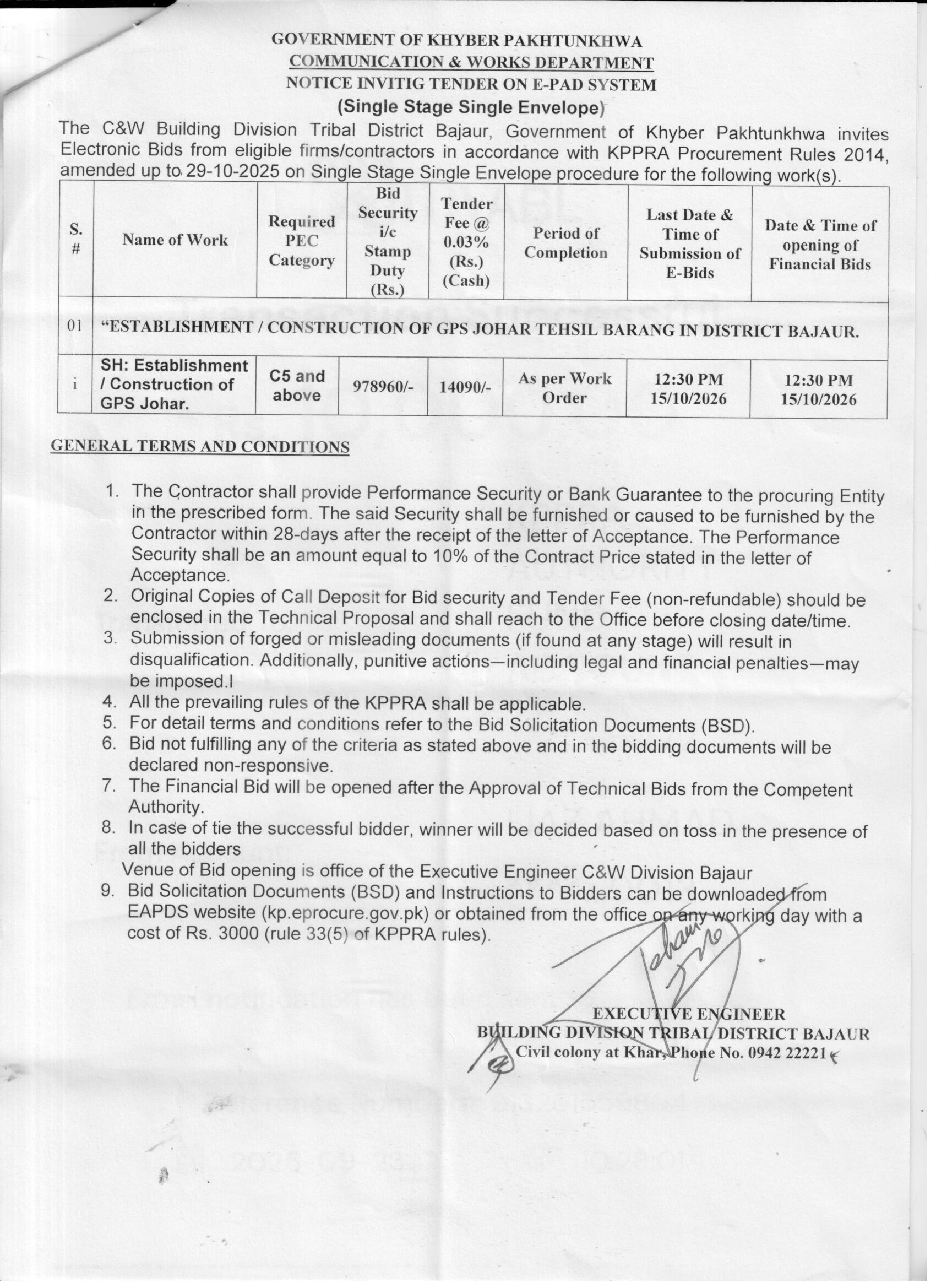 Tender Document