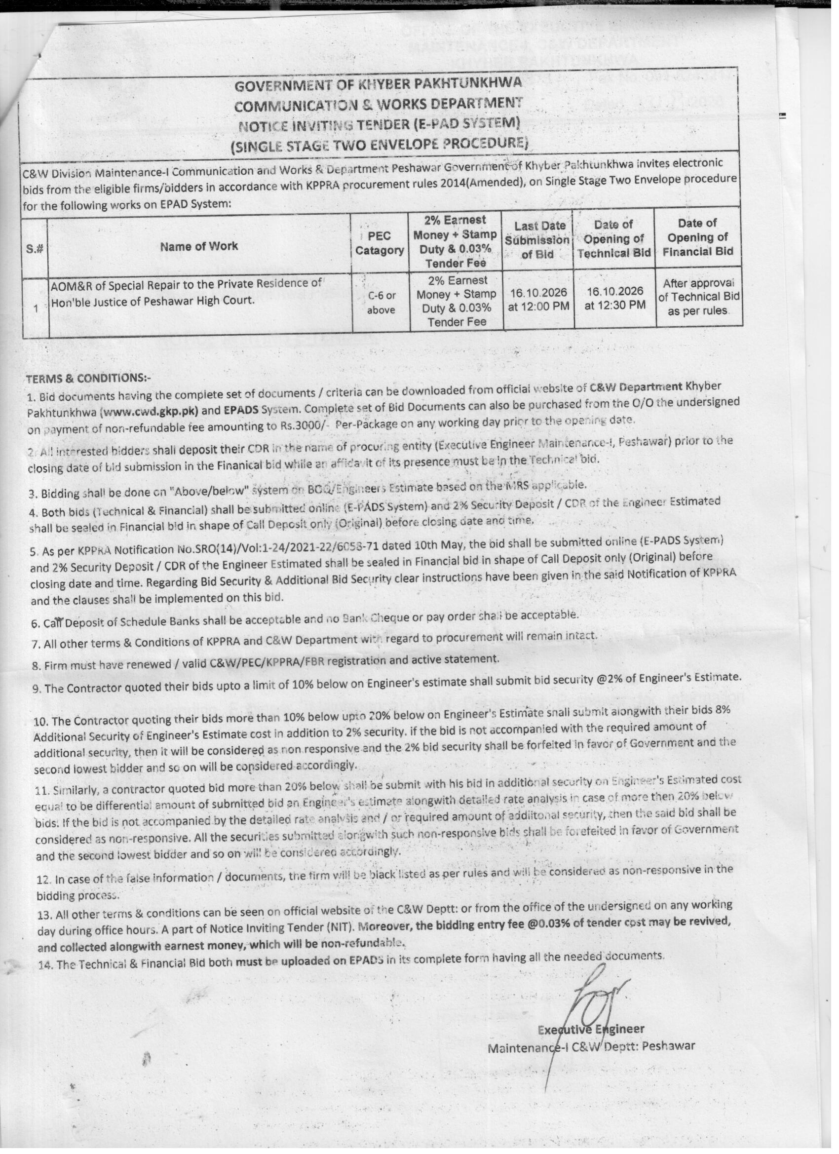 Tender Document