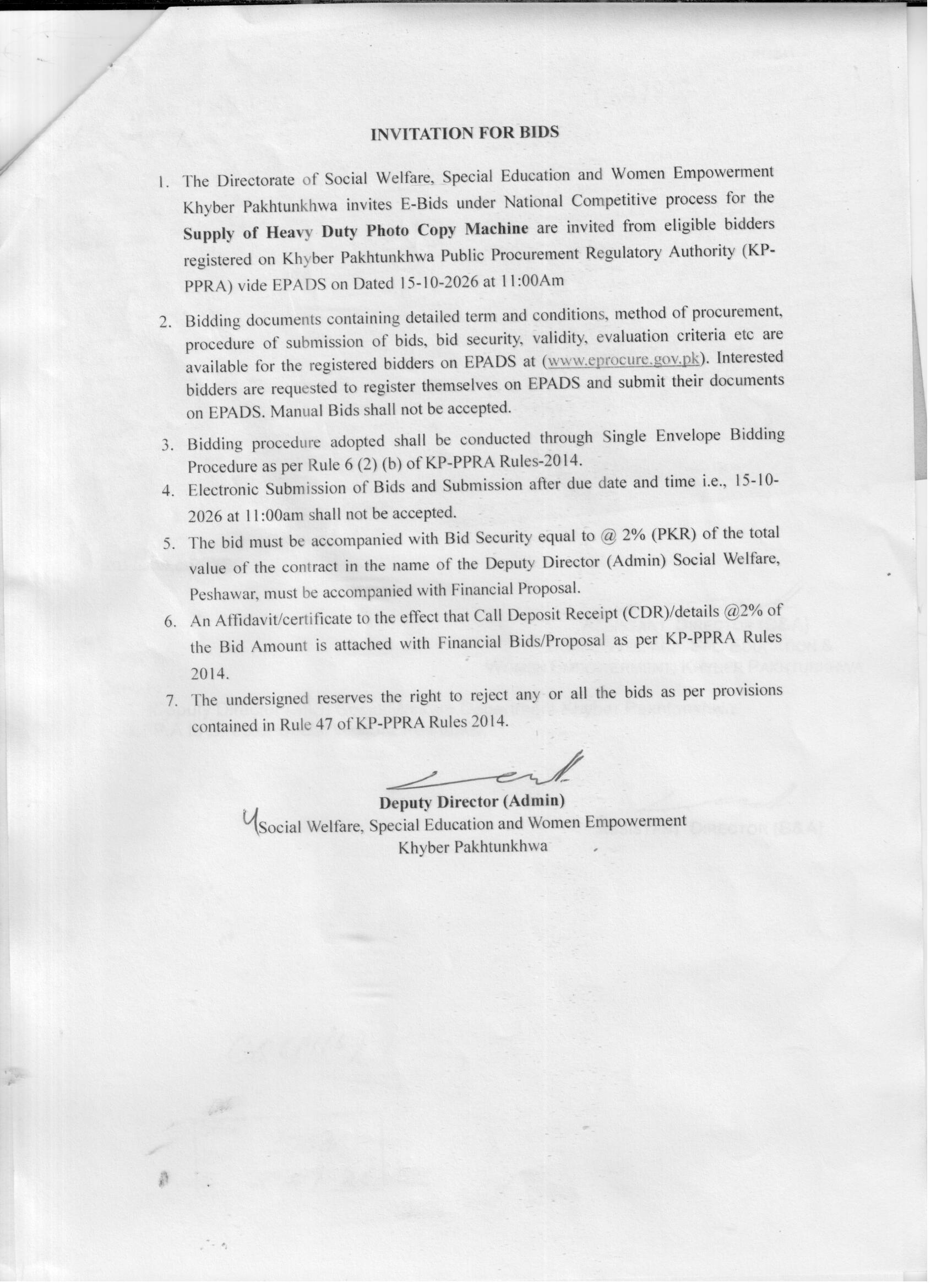Tender Document