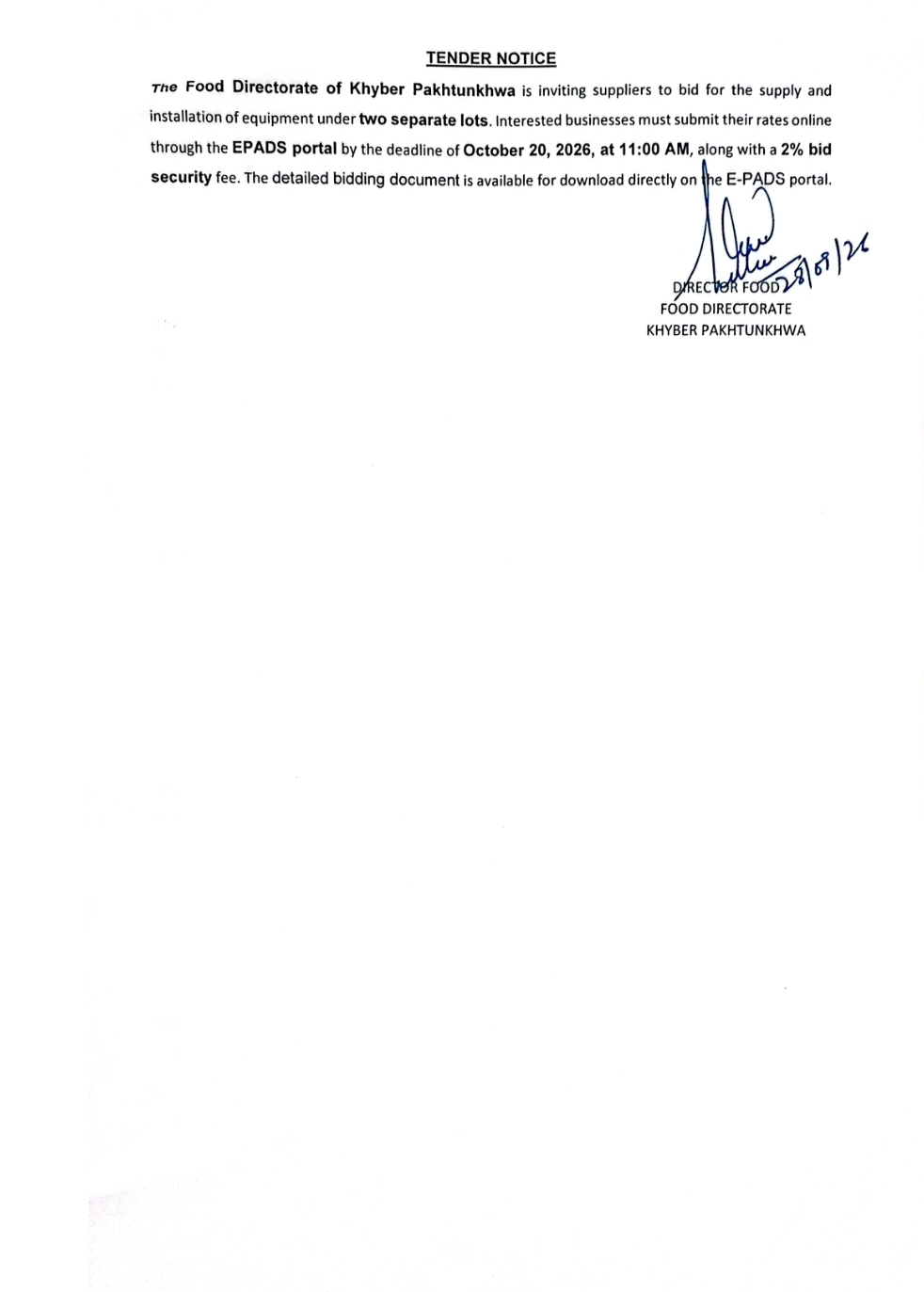Tender Document