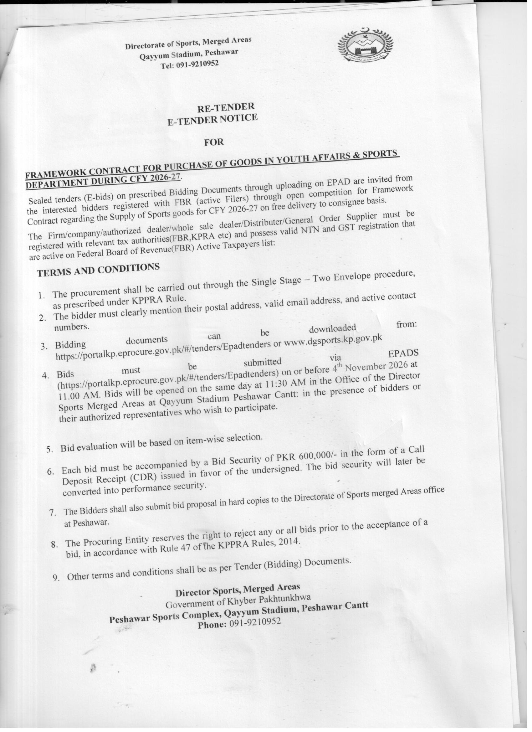 Tender Document
