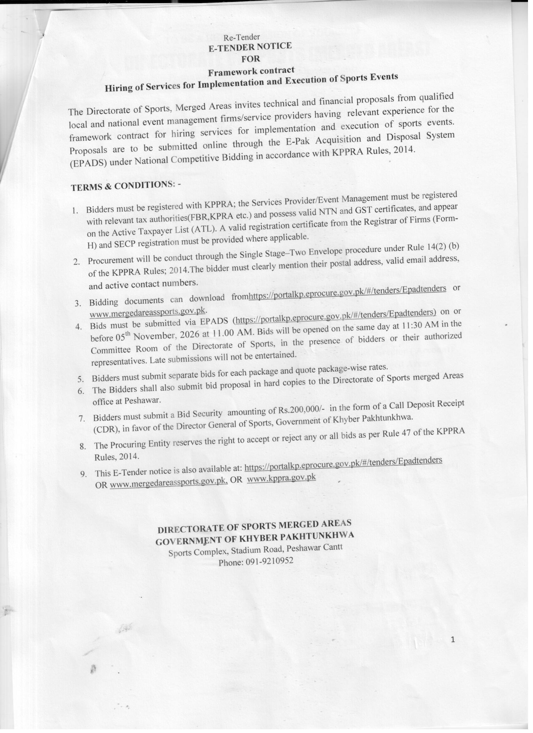 Tender Document
